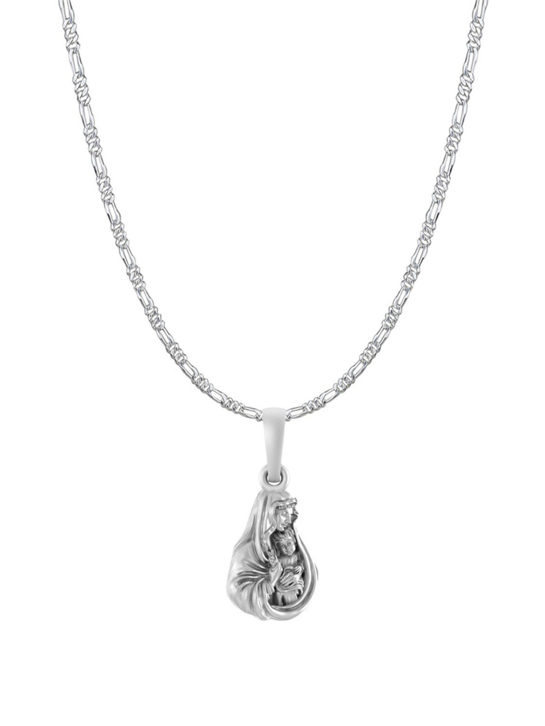 AKSHAT SAPPHIRE Men Mothermarry Contemporary Pendants with Figaro Chain