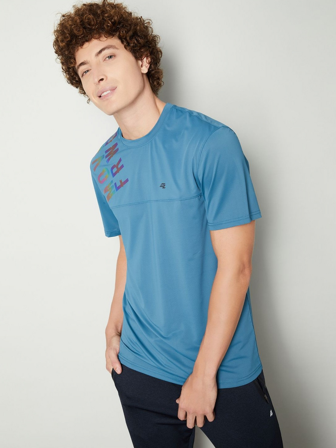 max Self Design Typography Printed Round Neck T-shirt