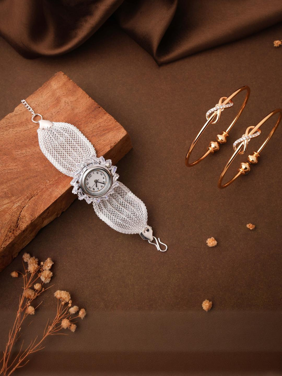 Anouk Gold-Plated Bangle & Bracelet Set