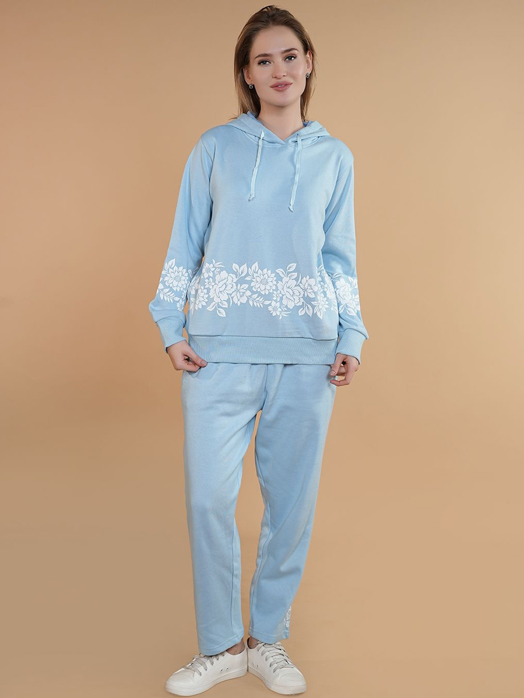She N She Graphic Floral Printed Hoodie & Trousers Co-Ord Set
