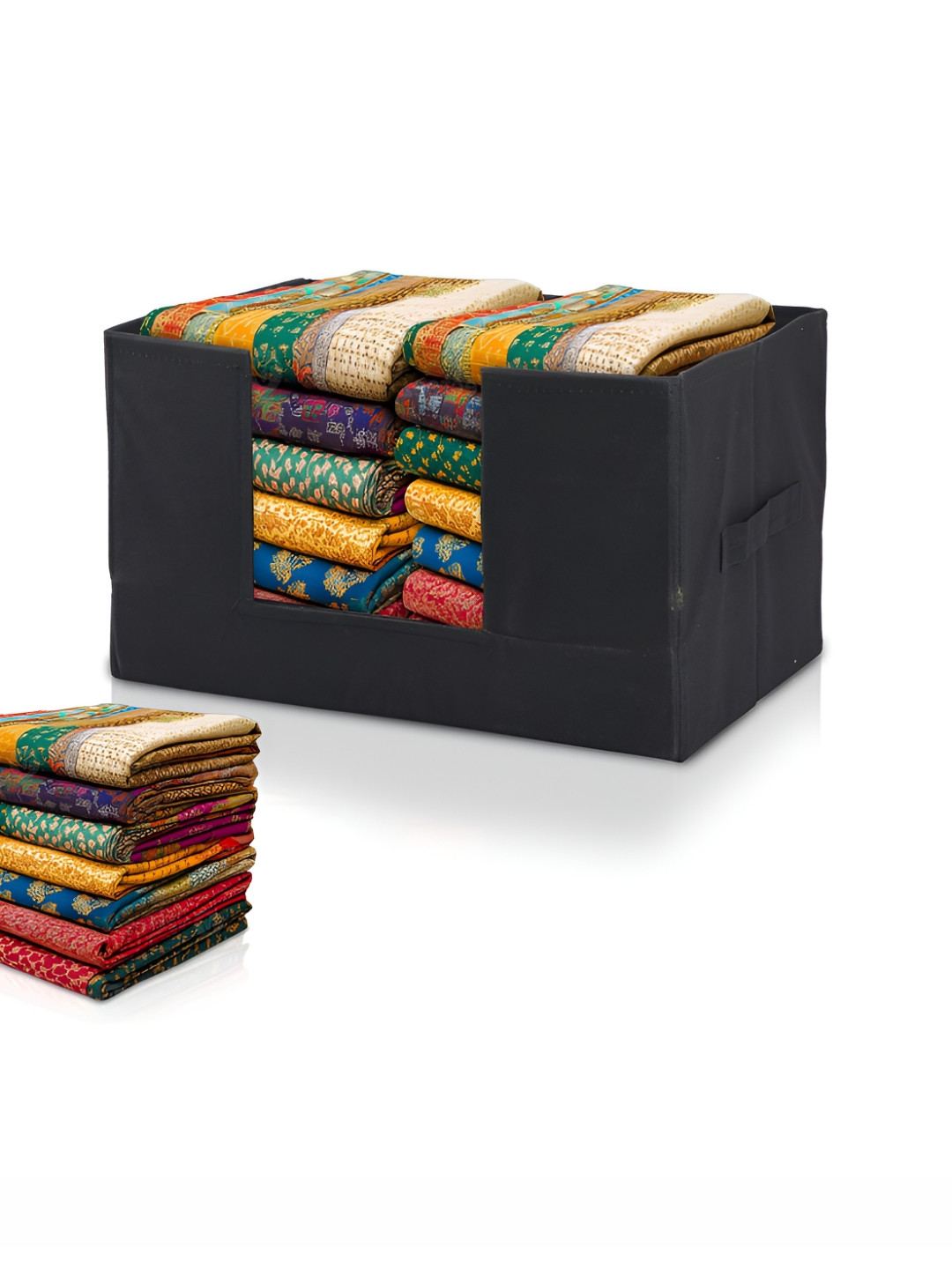 Aura Black Wardrobe Cloth Organiser with Handle