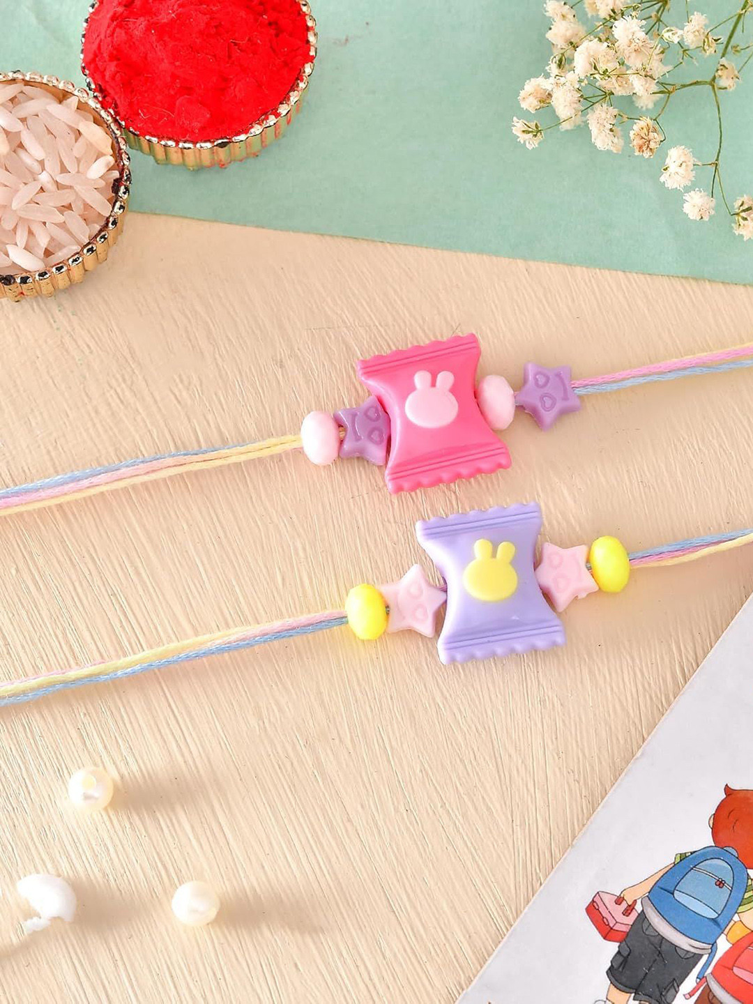 Ascension Kids 2-Pcs Rakhi Fridge Magnet & Roli Tilak