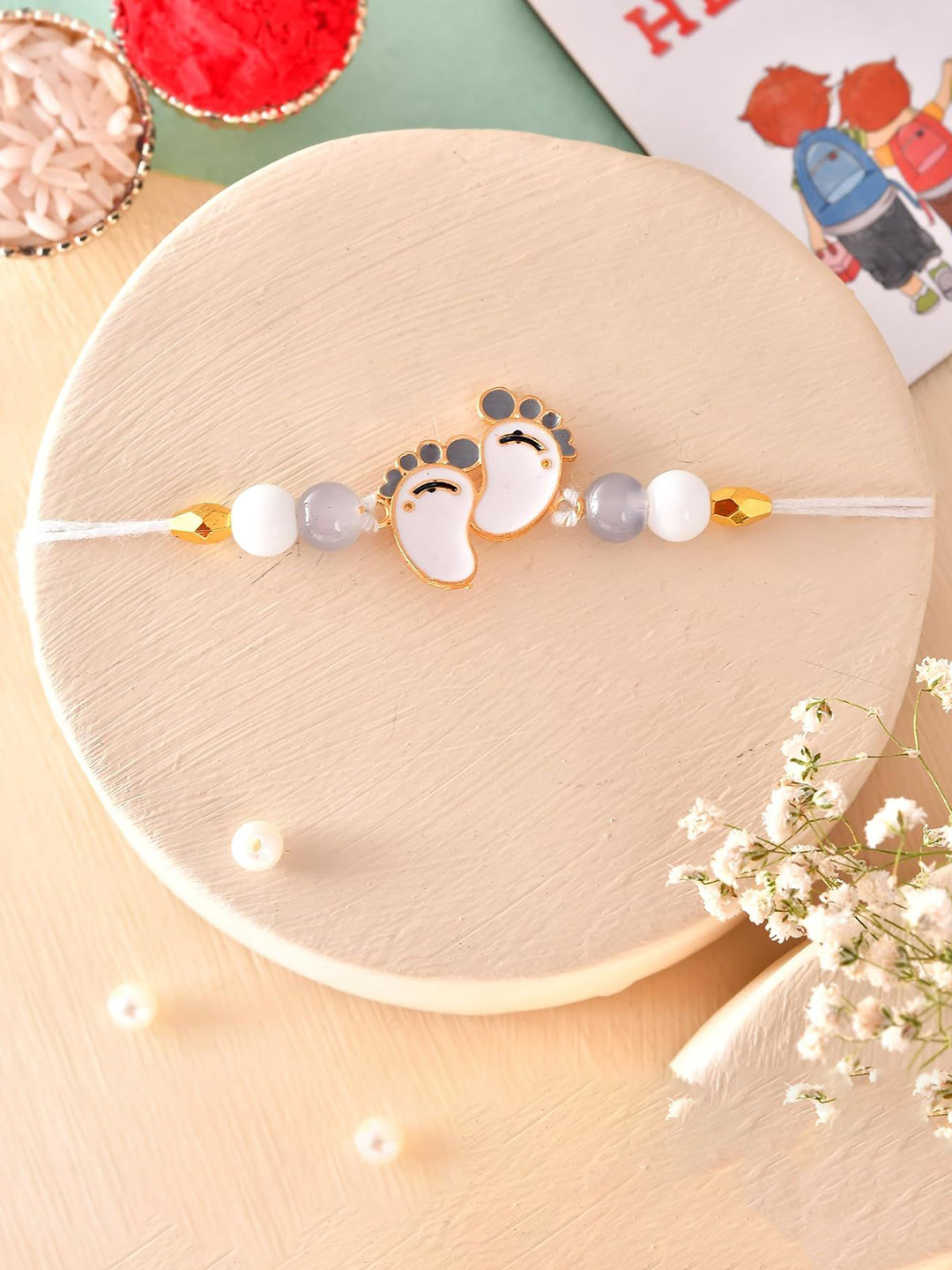 Ascension Rakhi Gift Set With Fridge Magnet & Roli Tilak