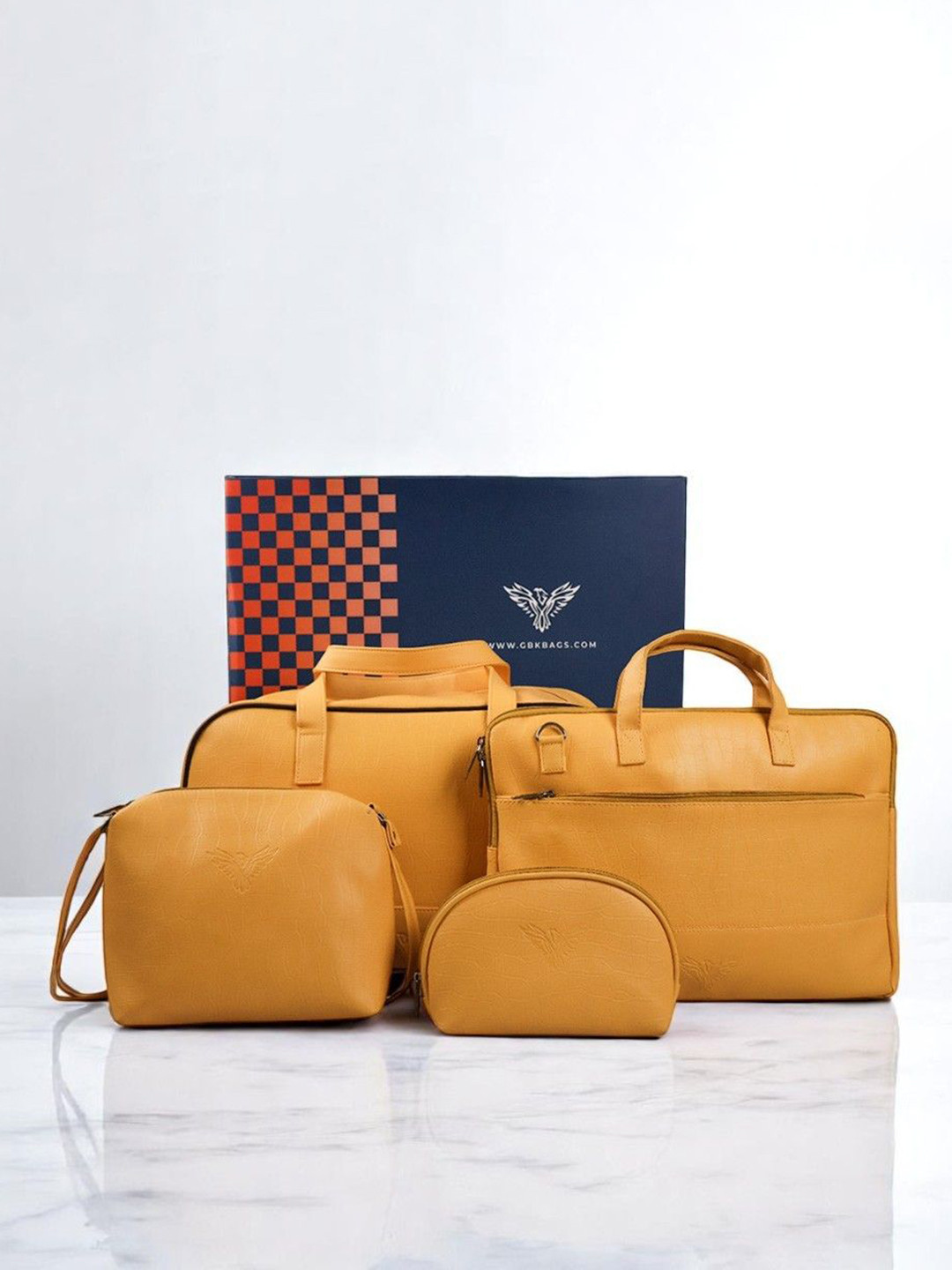 GBK 4 Pieces Medium Casual Leather Duffel Bag