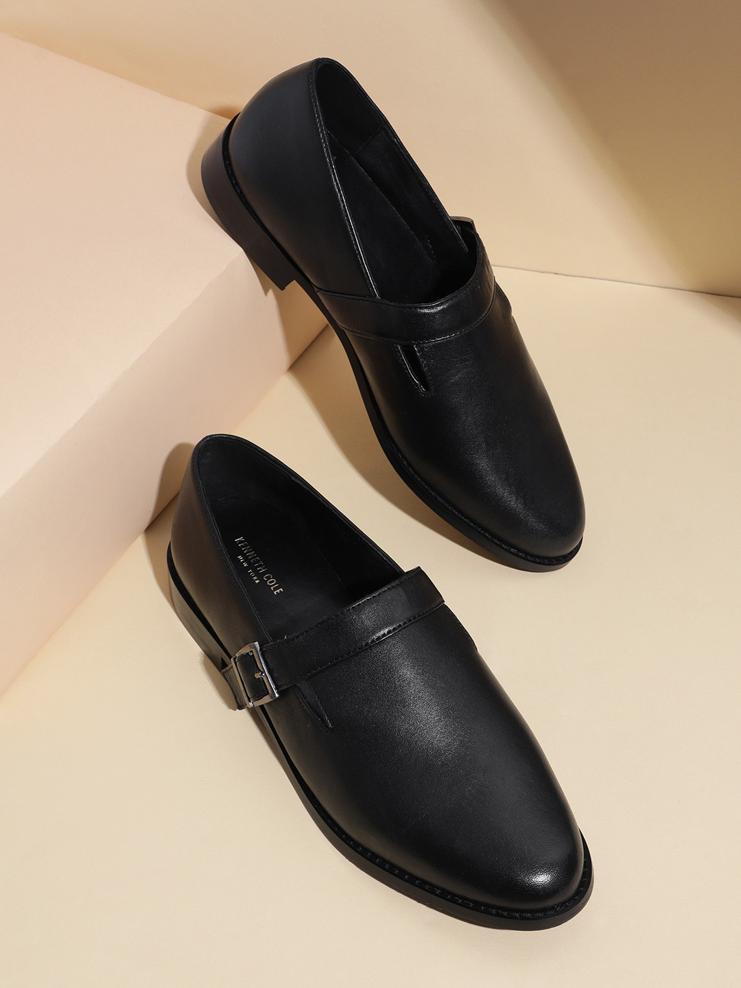 Kenneth Cole Leather Women Monks With Buckle Detail