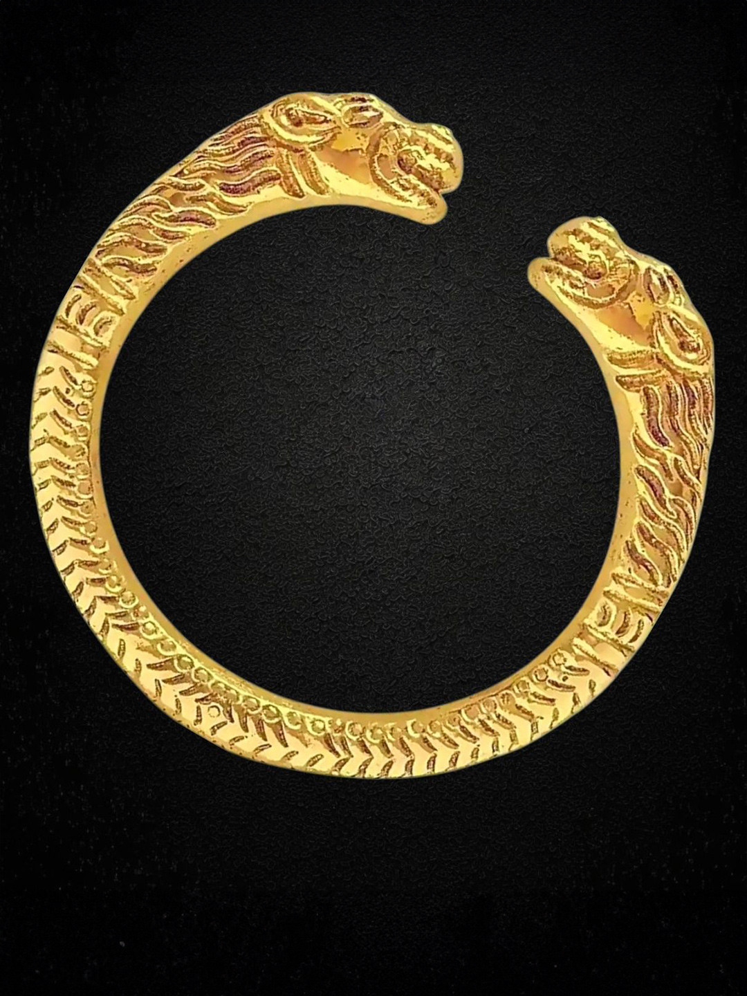 Anvika Men Gold-Plated Kada Bracelet