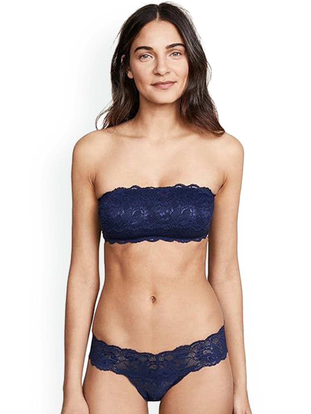 BRACHY Self-Design Lightly-Padded Lingerie Set BCA_LACETUBESET2-28B-Blue