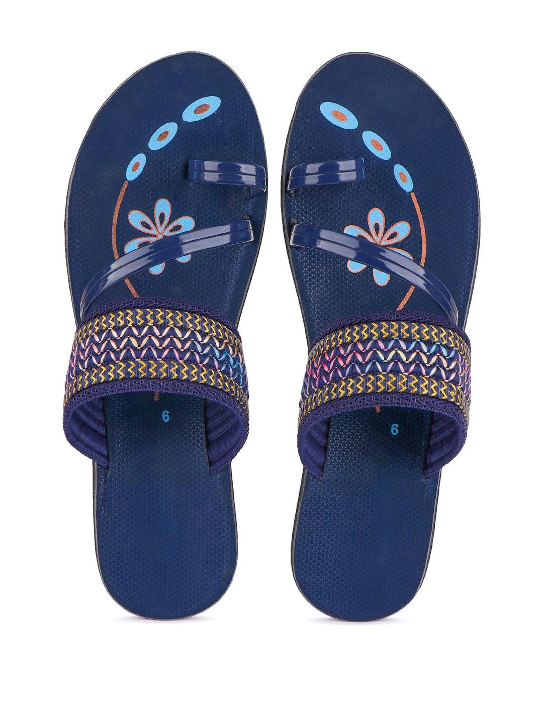 DRACKFOOT Women Blue PU Comfort Sandals