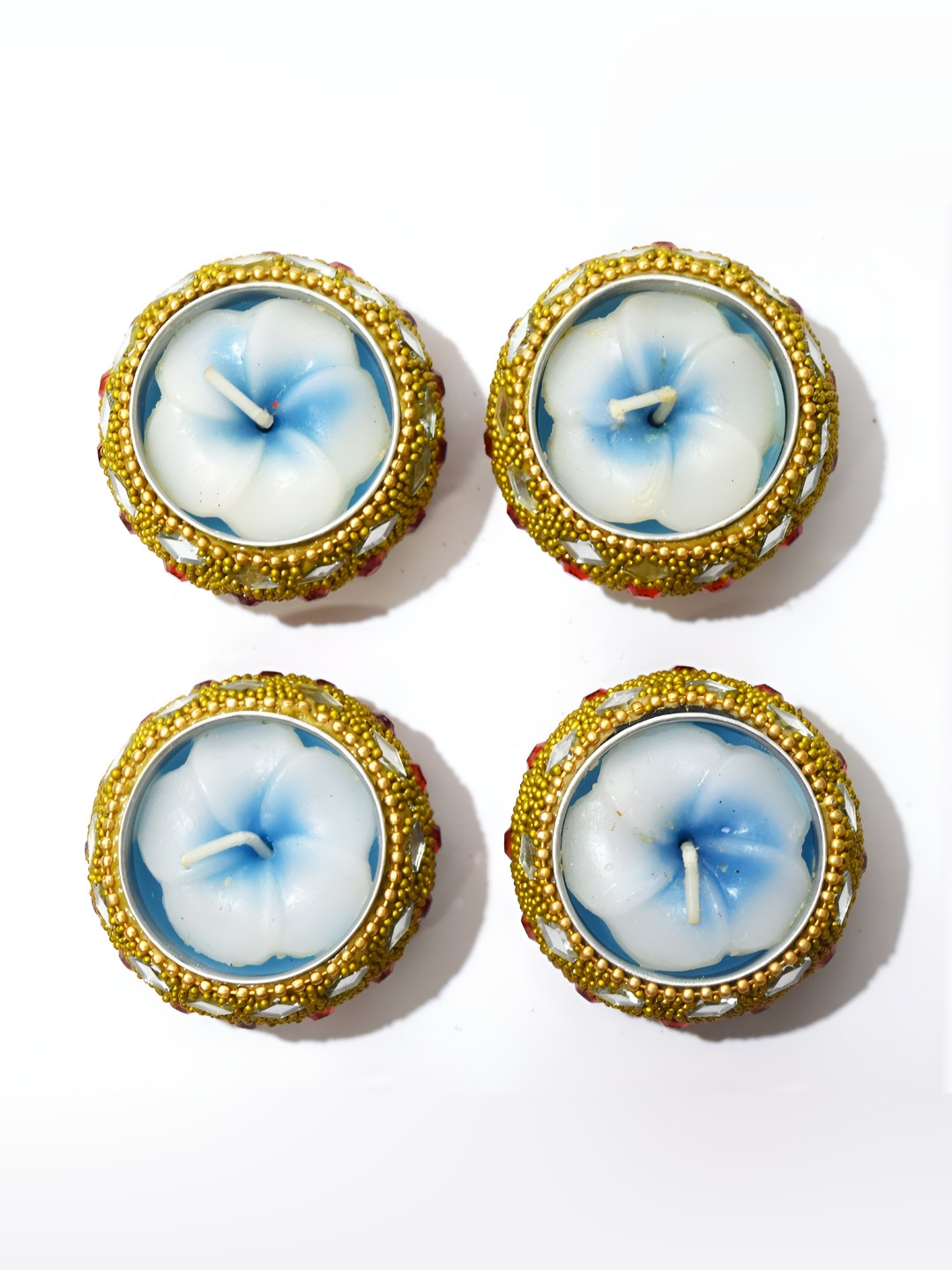 Aura Beautiful Design Scented 1 Wick Geometric Round Regular Jar Candles