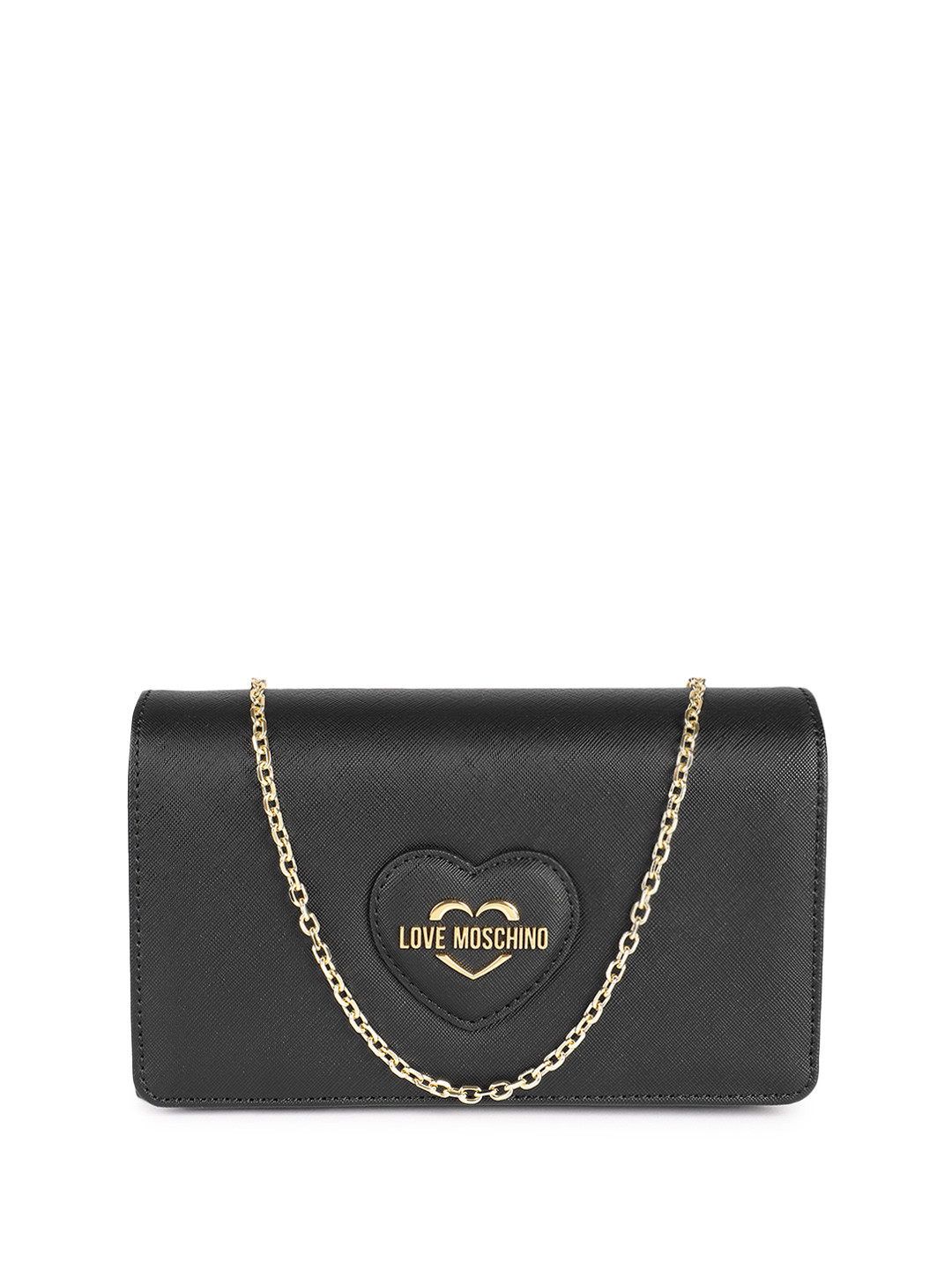 LOVE MOSCHINO Brand Logo Embossed Structured Sling Bag