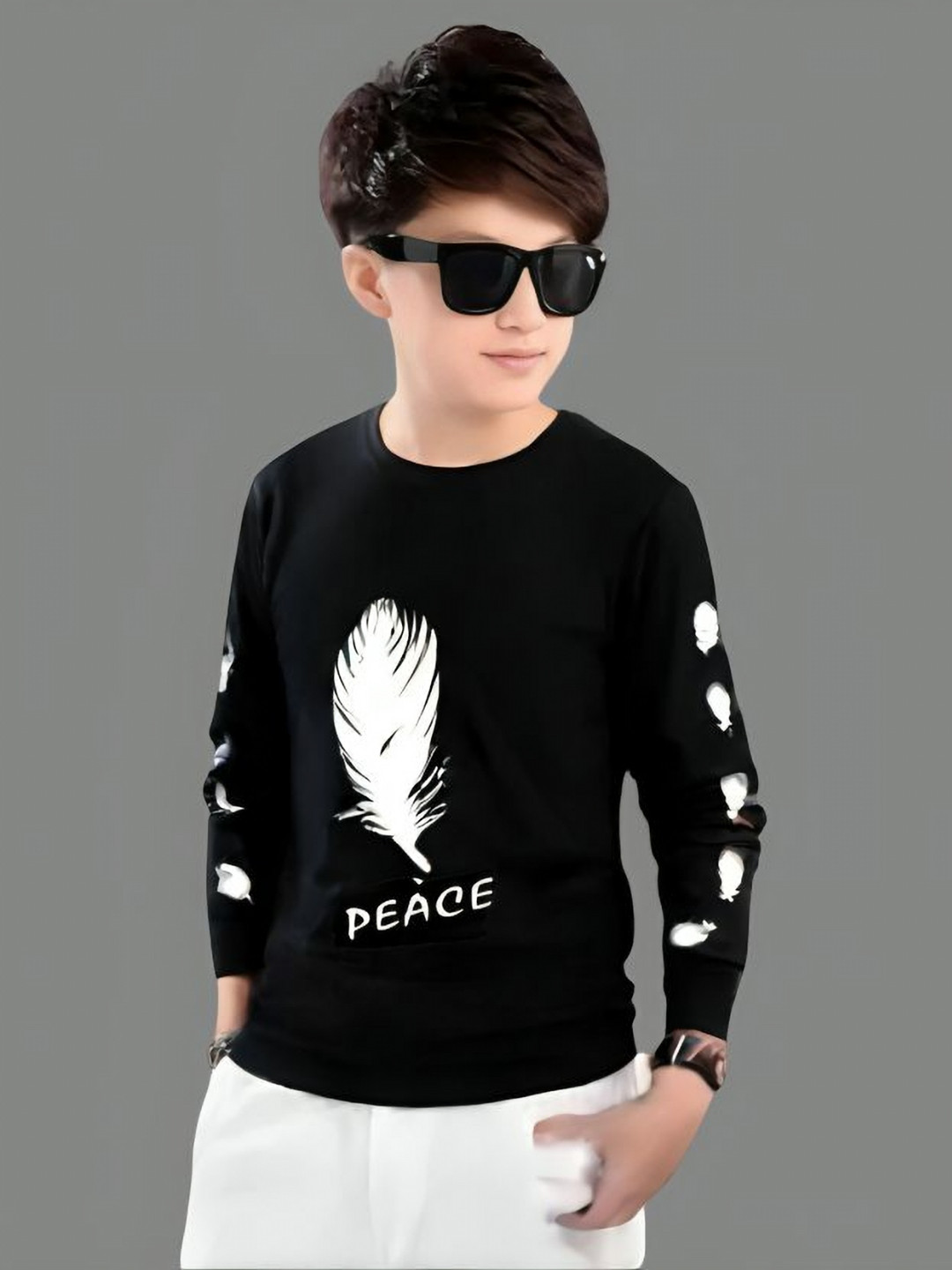 ATLANS Boys Graphic Printed Round Neck Cotton T-shirt