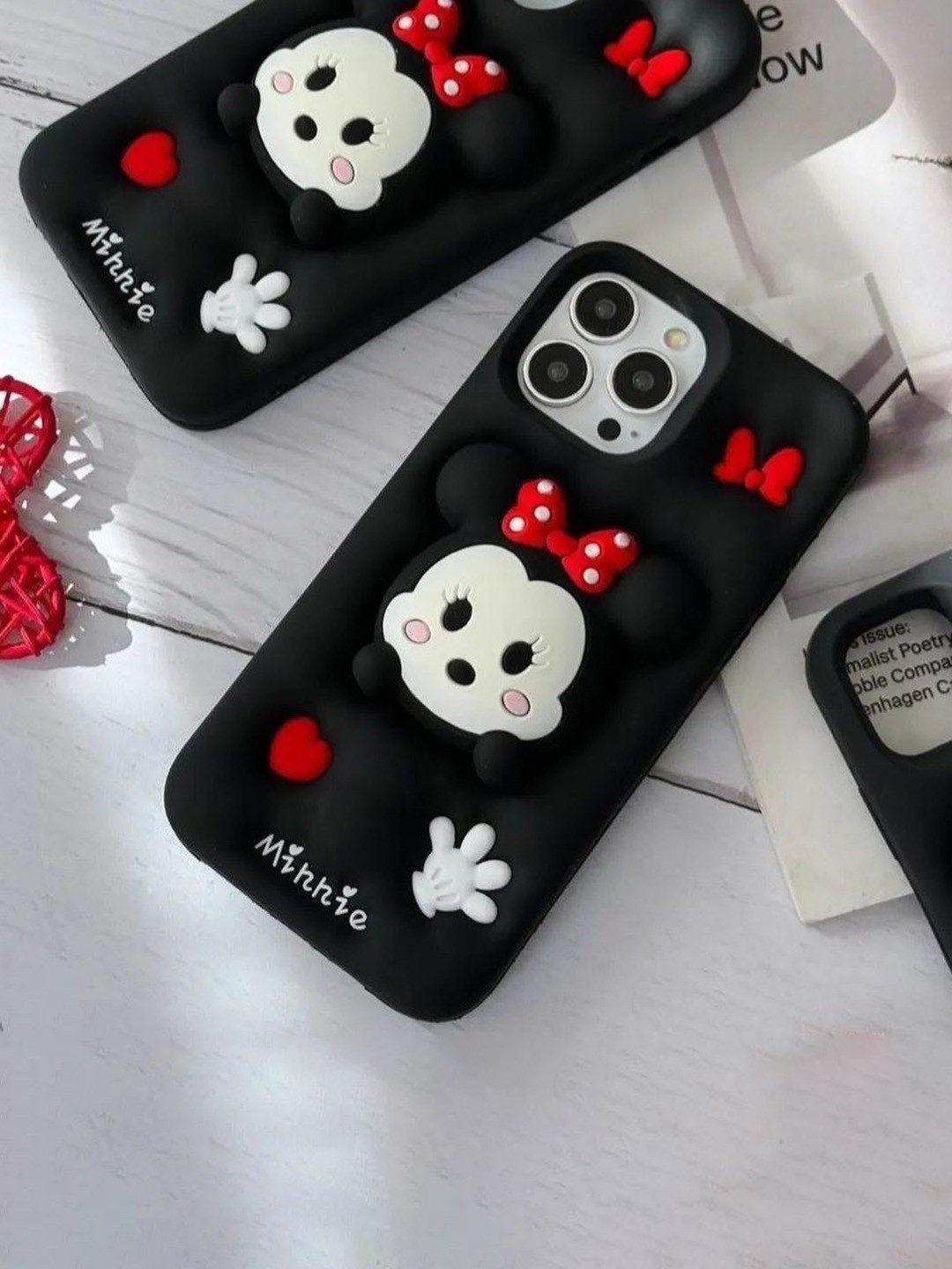 CASE CREATION iPhone 16 Minnie 3D Cartoon Back Case
