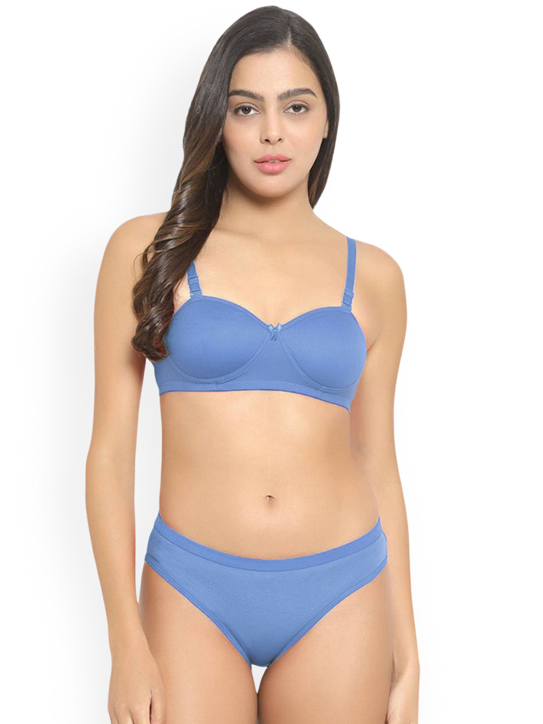 PIBU Cotton Lightly Padded Lingerie Set B_Demi-Set_L-B