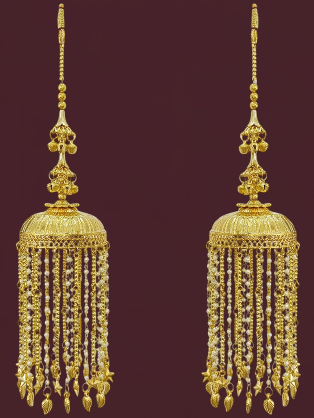 SBP Fashion Set Of 2 Gold-Toned Artificial Beaded BridalKaleeras