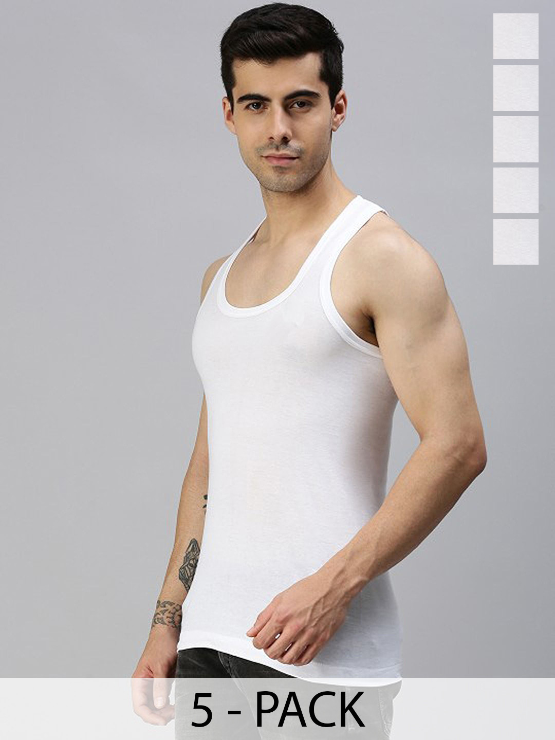 CAVENDERS Pack Of 5 Pure Connter Ulter Comfortable Basic Vests C27=-=SWIFT---5- ---85