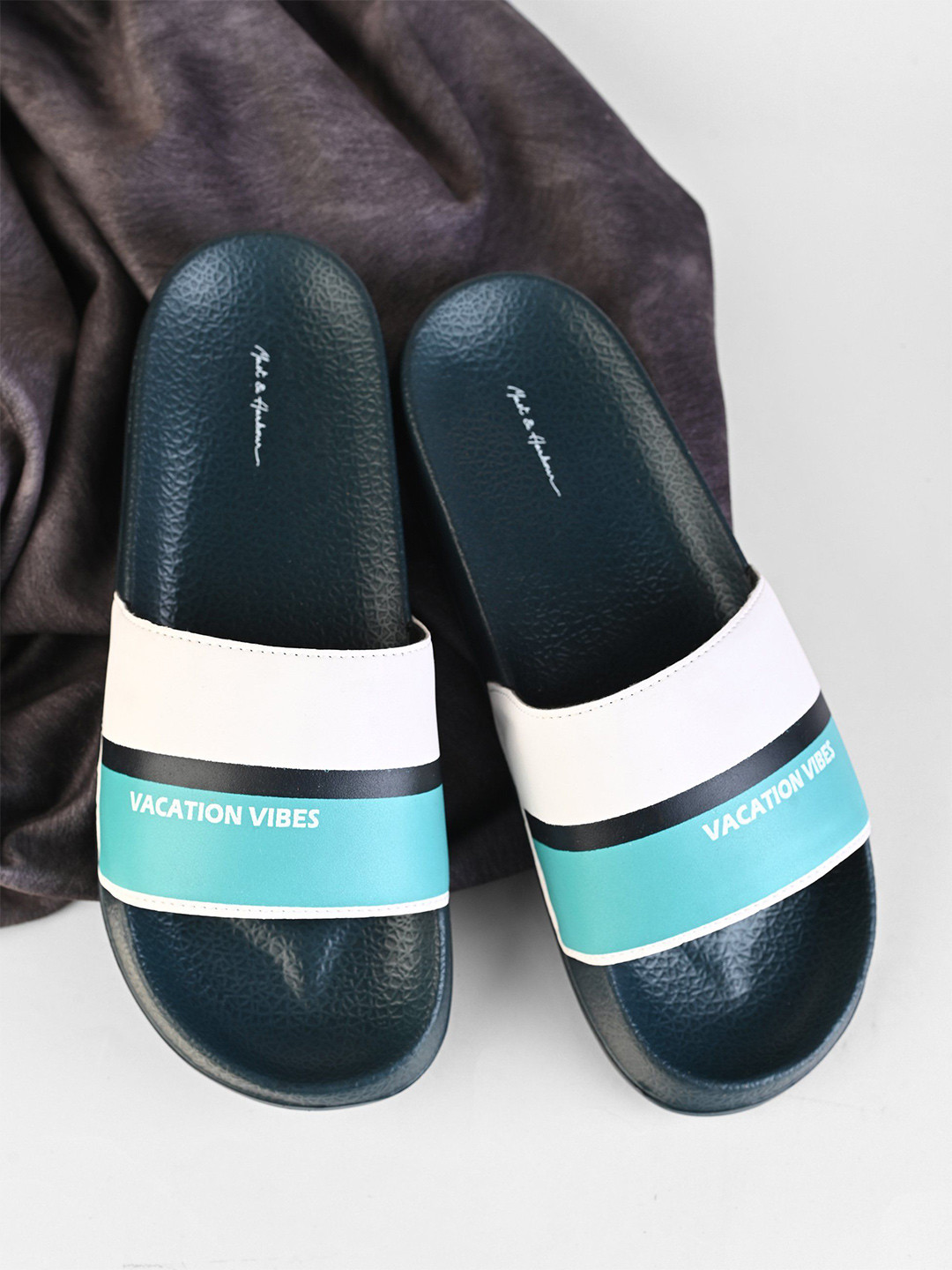 Mast & Harbour Men EVA Colourblocked Casual Sliders