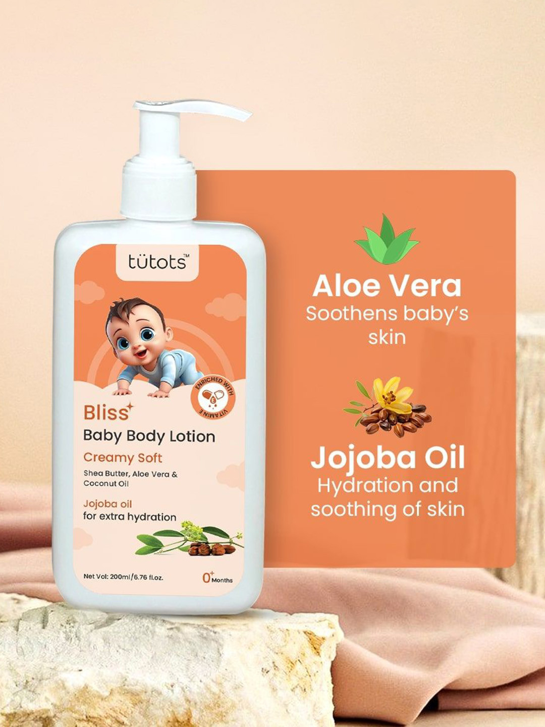 Tutots Bliss Baby Body Lotion with Shea Butter- 200 ml