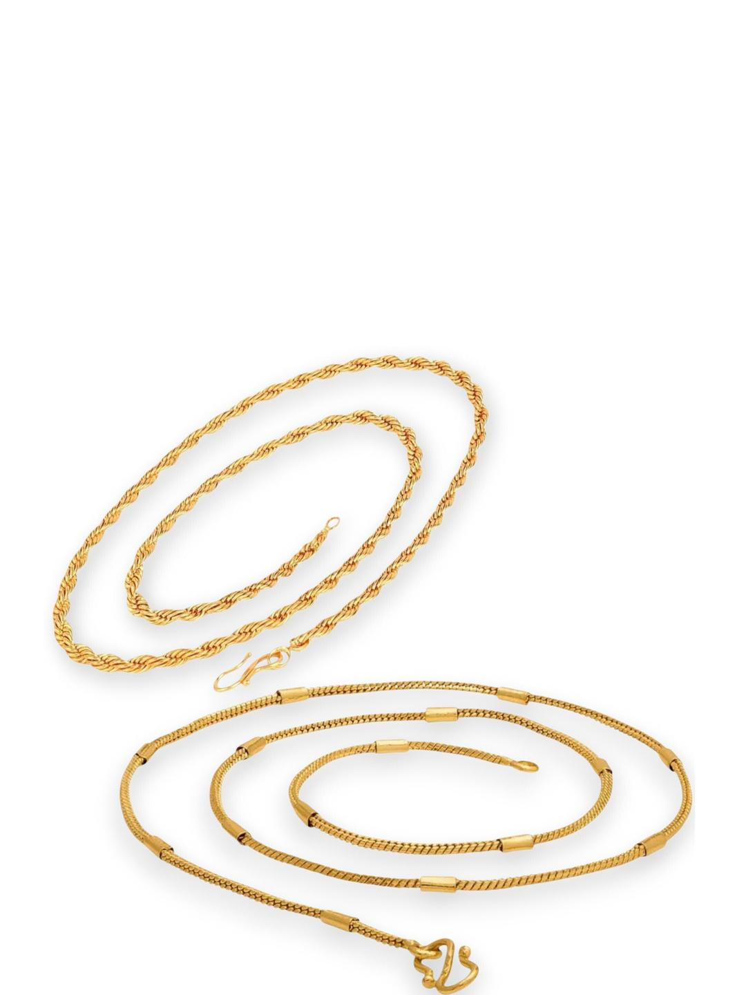 CHARMS Gold-Plated Alloy Necklace set of 2