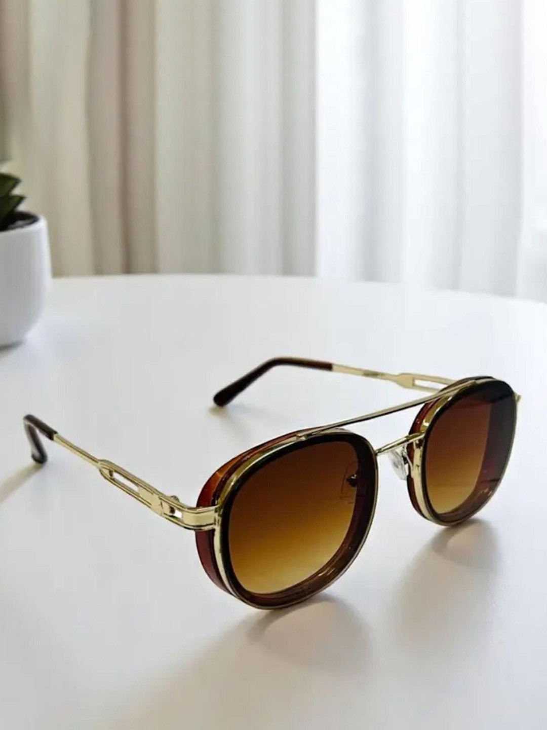 SPADEACES Men UV Protected Square Sunglasses Supreno 8007 Brown  Sunglass