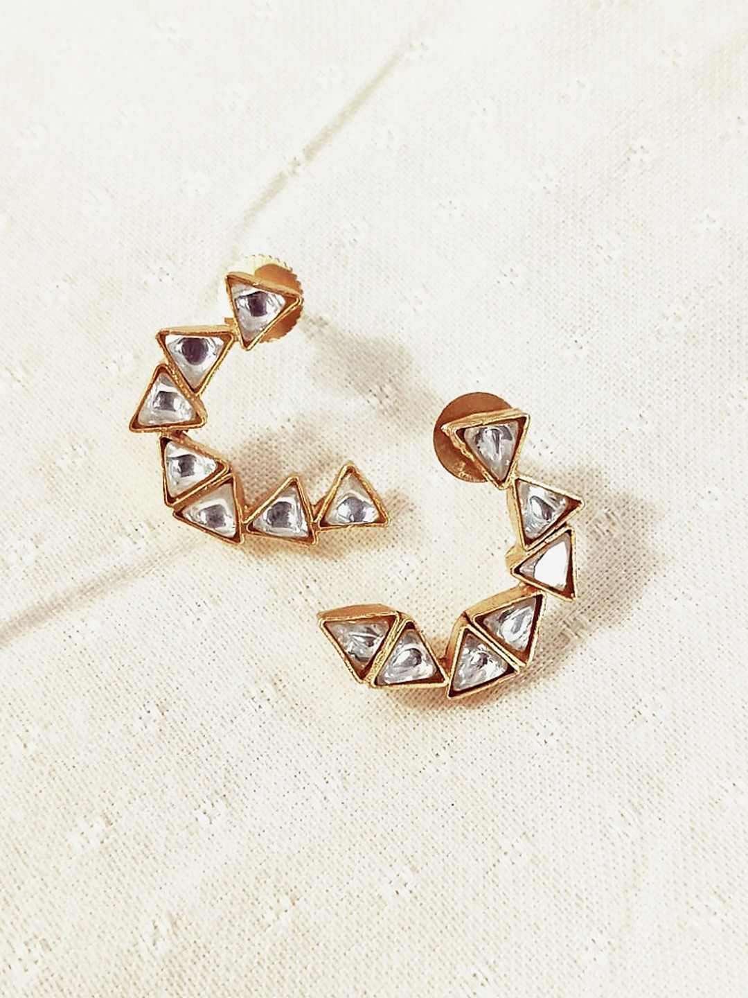 STYLE DECO Contemporary Half Moon Studs Earrings