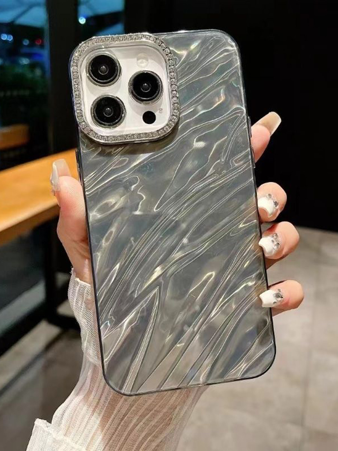 CASE CREATION iPhone 13 Pro Max Hot Diamond Ring Full 360 Camera Protection Back Case