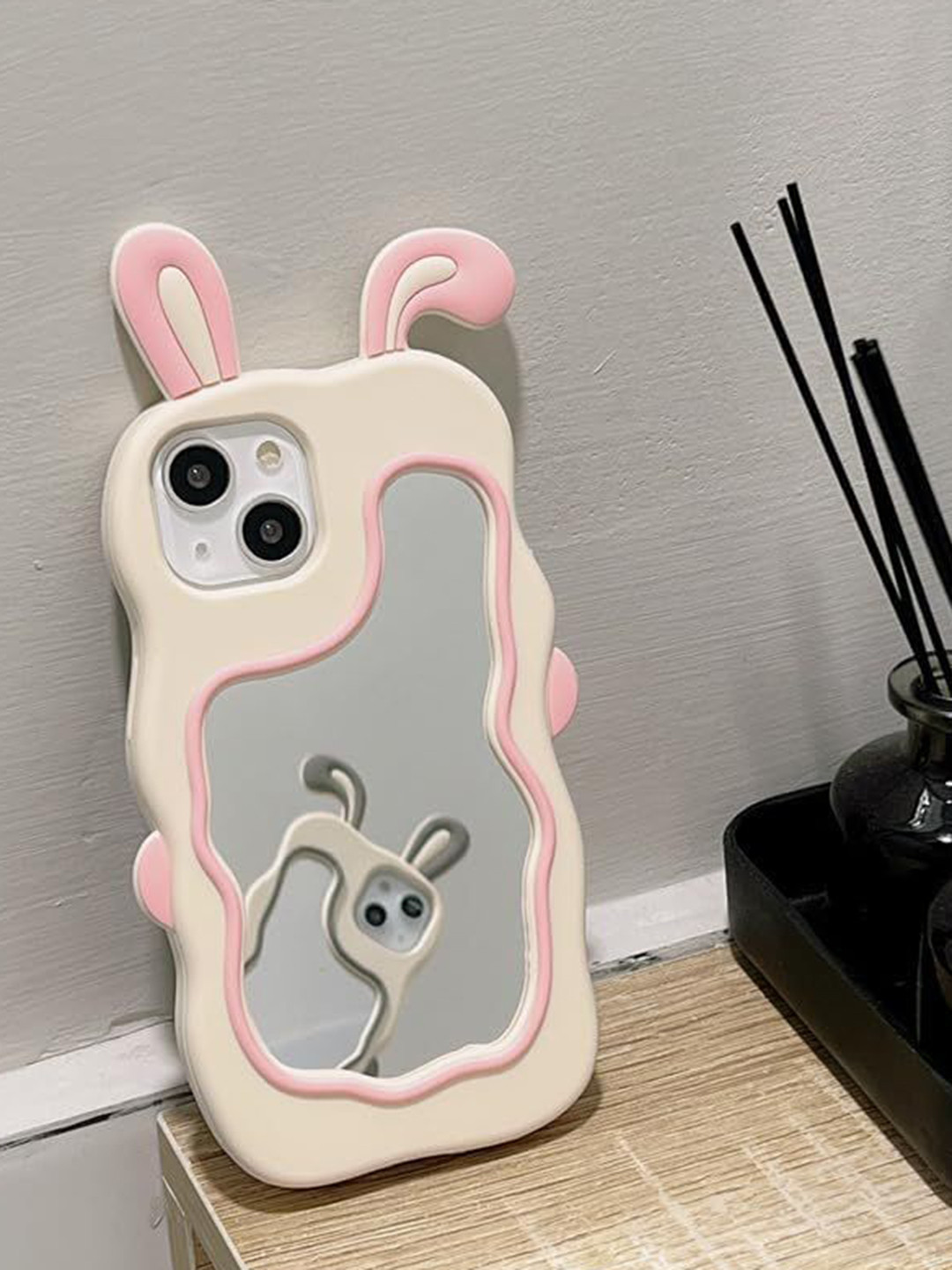 CASE CREATION iPhone 14 Pro Max Bunny 3D Cartoon Ears Bumper Case