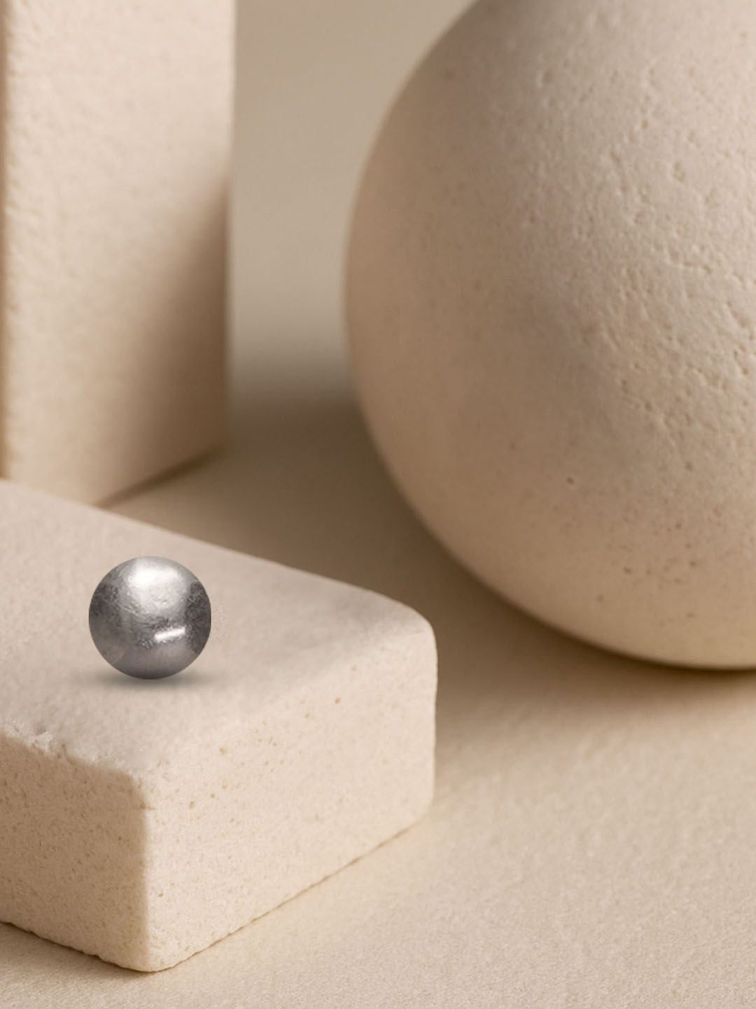 TVISVA JEWELS 925 Silver Rhodium-Plated Ball Shaped Oxidized Stud Nosepin