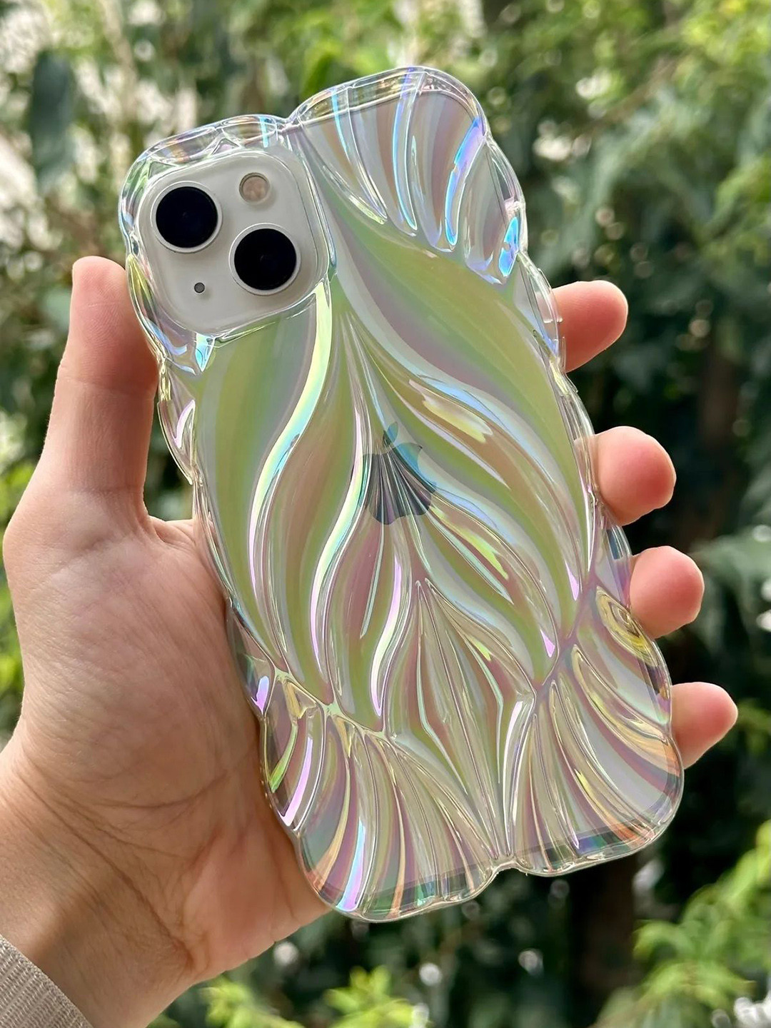 CASE CREATION iPhone 15 Pro Max Holographic 3D Shimmer Trendy Back Case