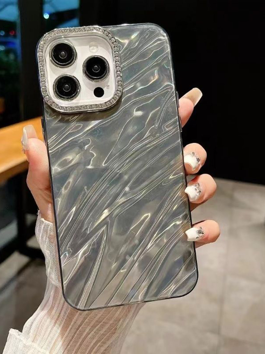 CASE CREATION iPhone 16 Plus Hot Diamond Ring Lens Film Camera Protection Back Case