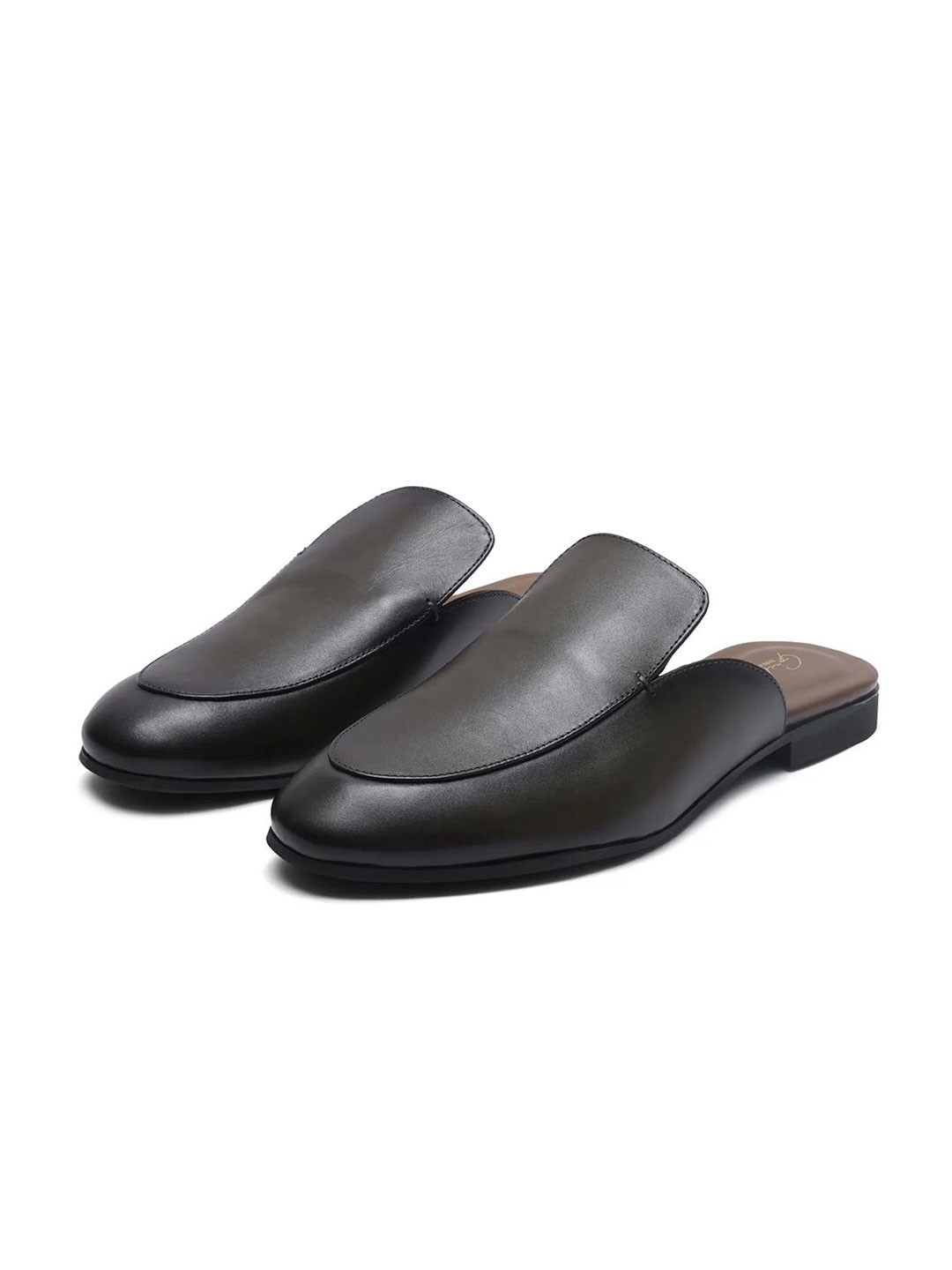 RARE RABBIT Men Leather Slip-On Solid Mules