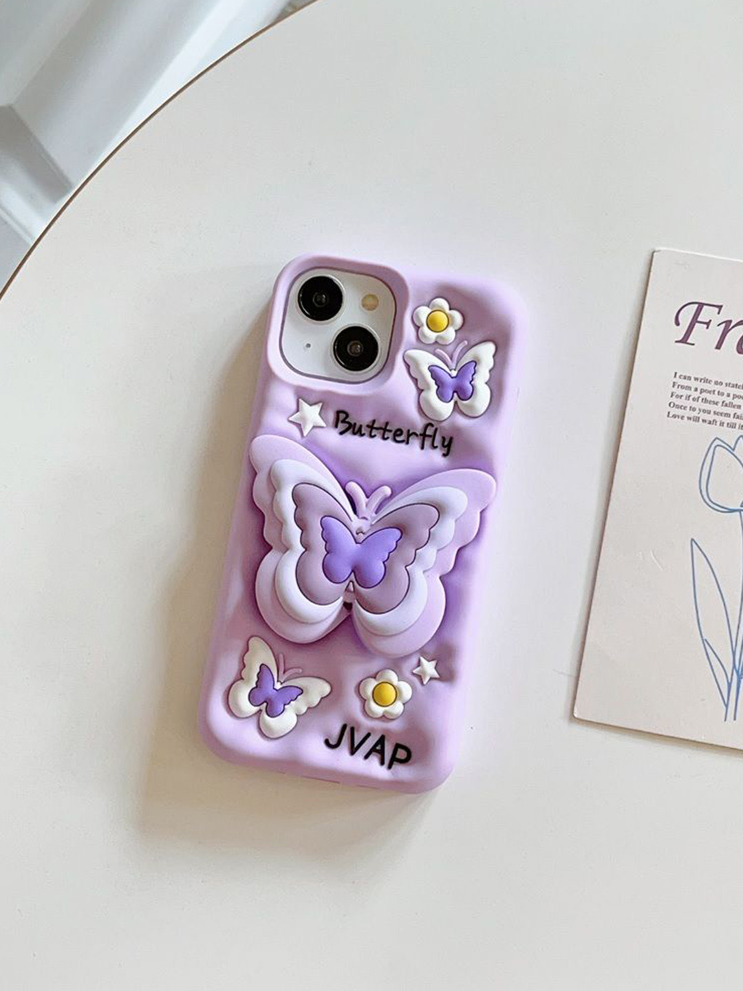 CASE CREATION iPhone 16 Pro 3D Butterfly Cartoon Pop Bumper Case