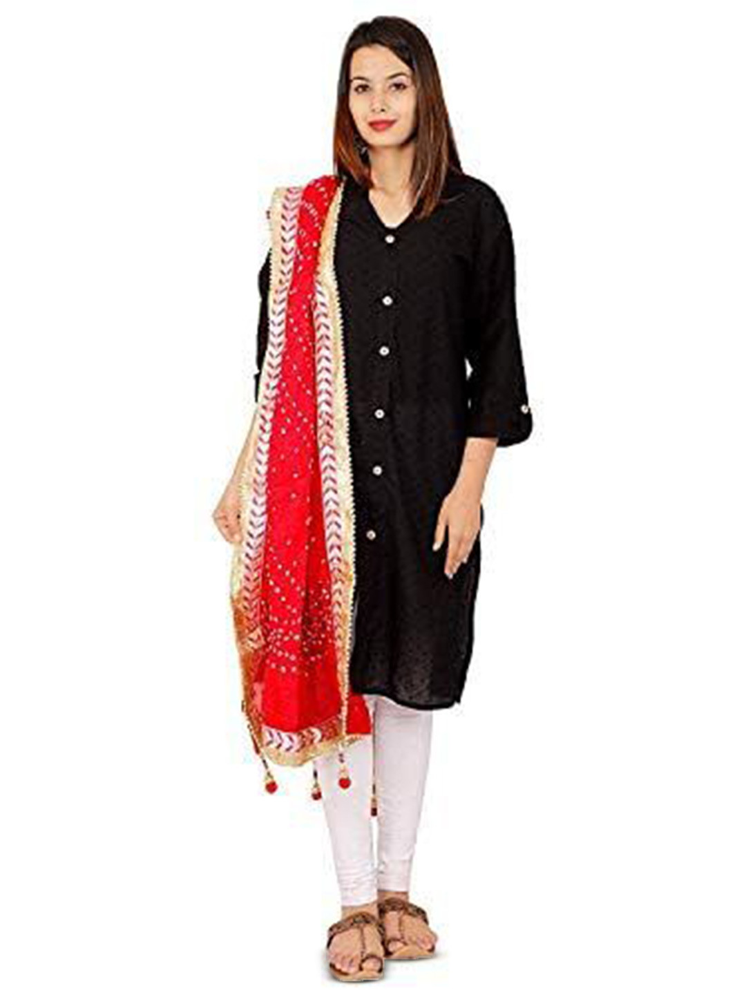 PK HUB Art Silk Tie and Dye Dupatta