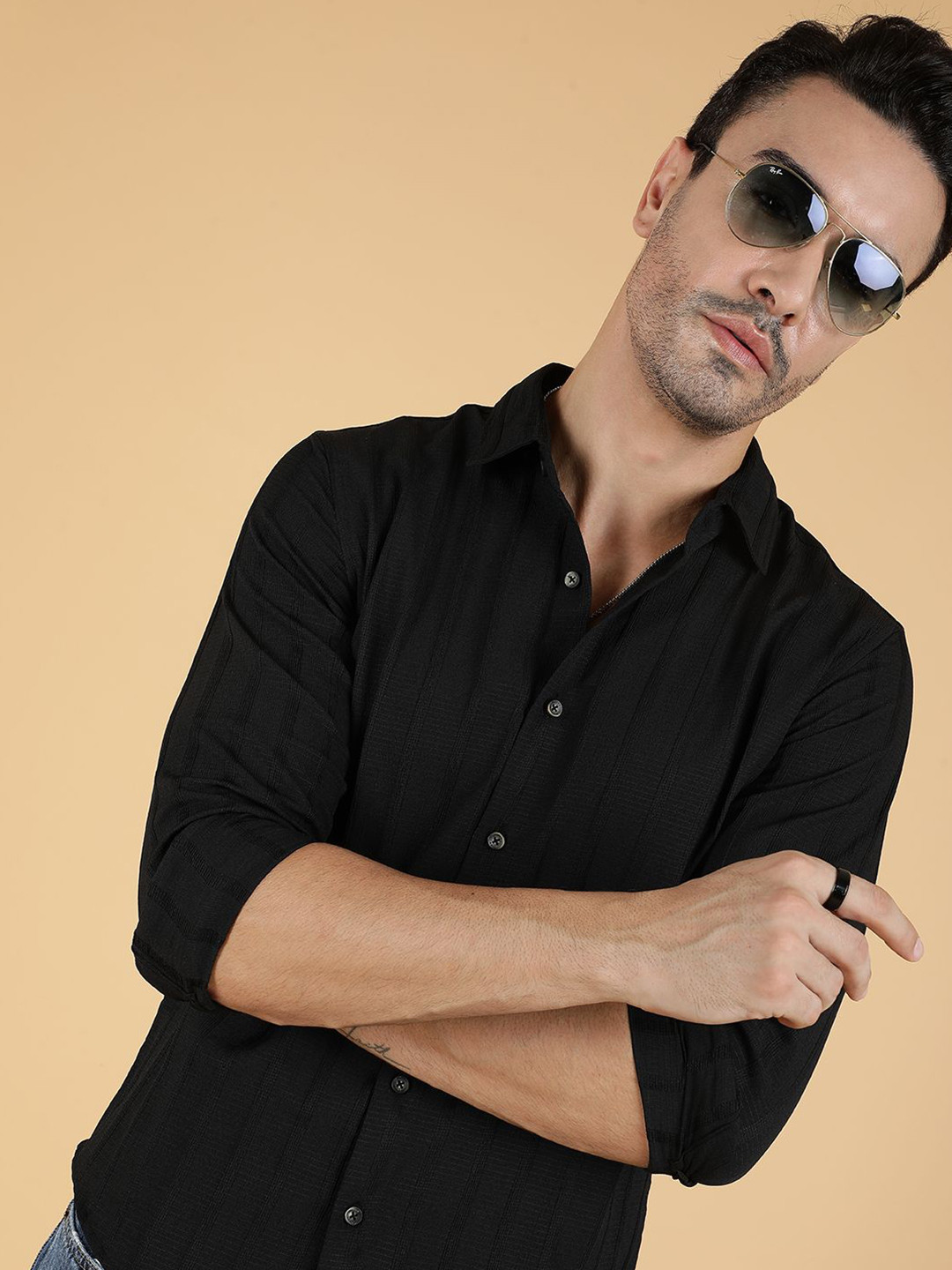 Stylecast X Kotty Spread Collar Casual Shirt