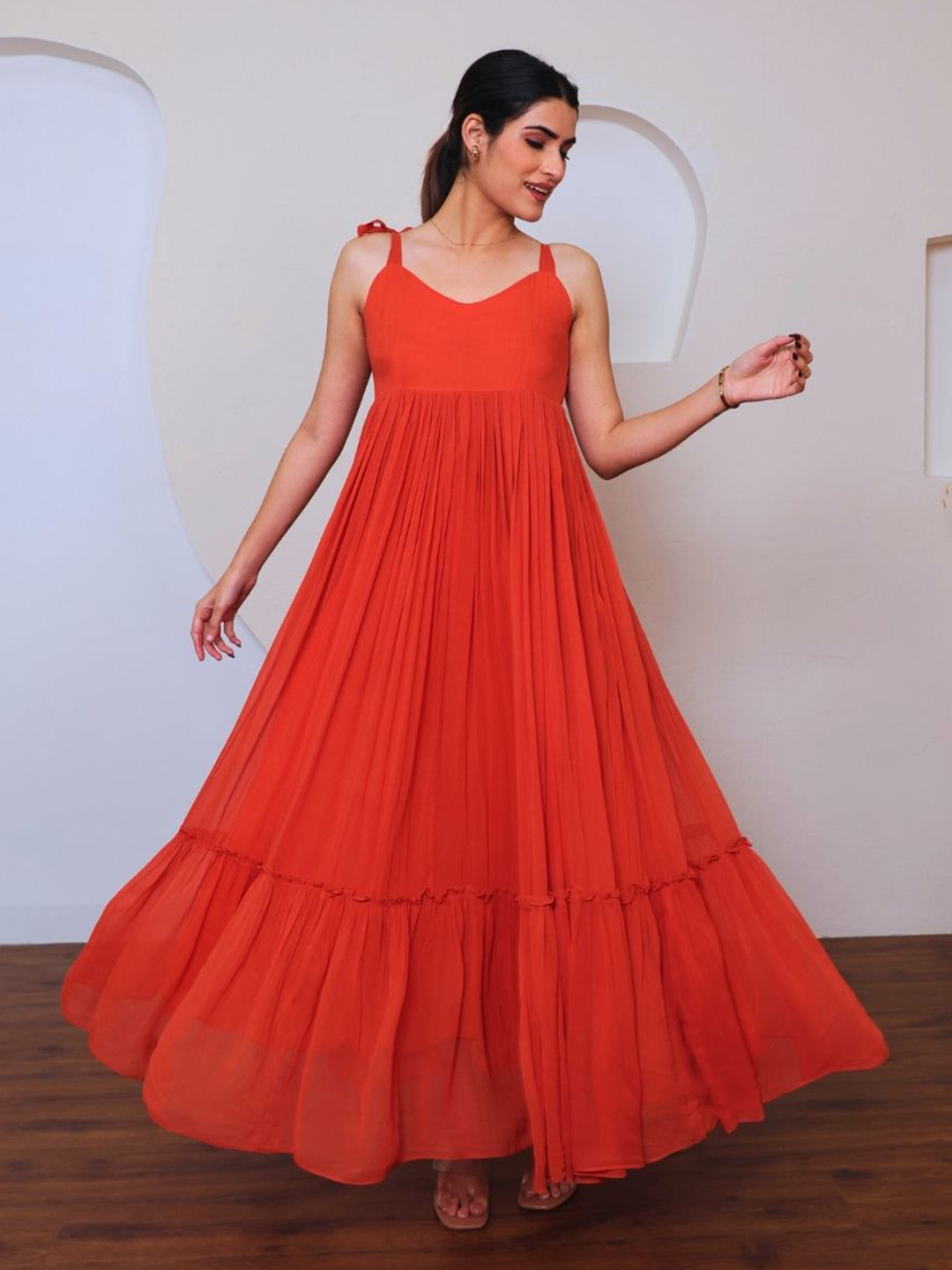 KAJODI Women Orange Paradise Long Dress