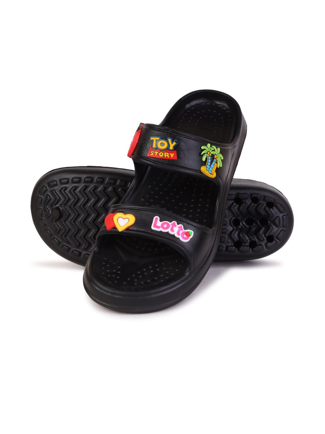 DRACKFOOT Women Black Mesh Comfort Sandals