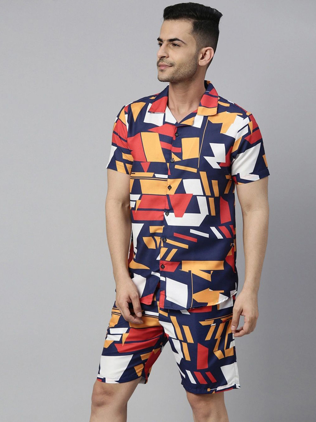 CHROME & CORAL Men Printed Night suit