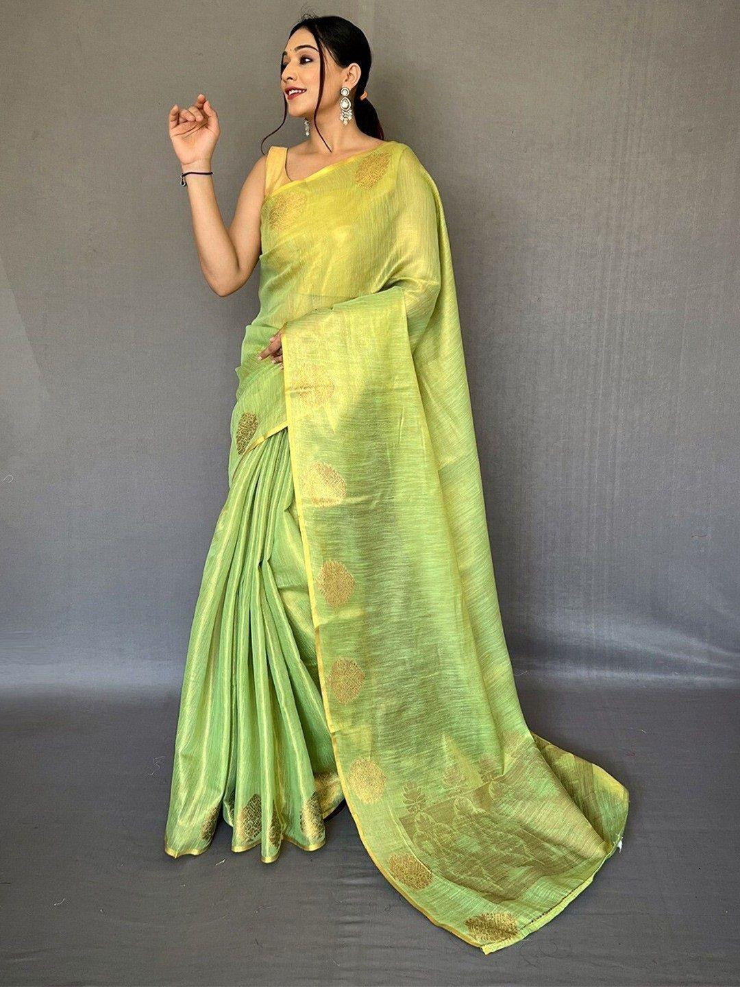 KALINI Green Tissue Sarees
