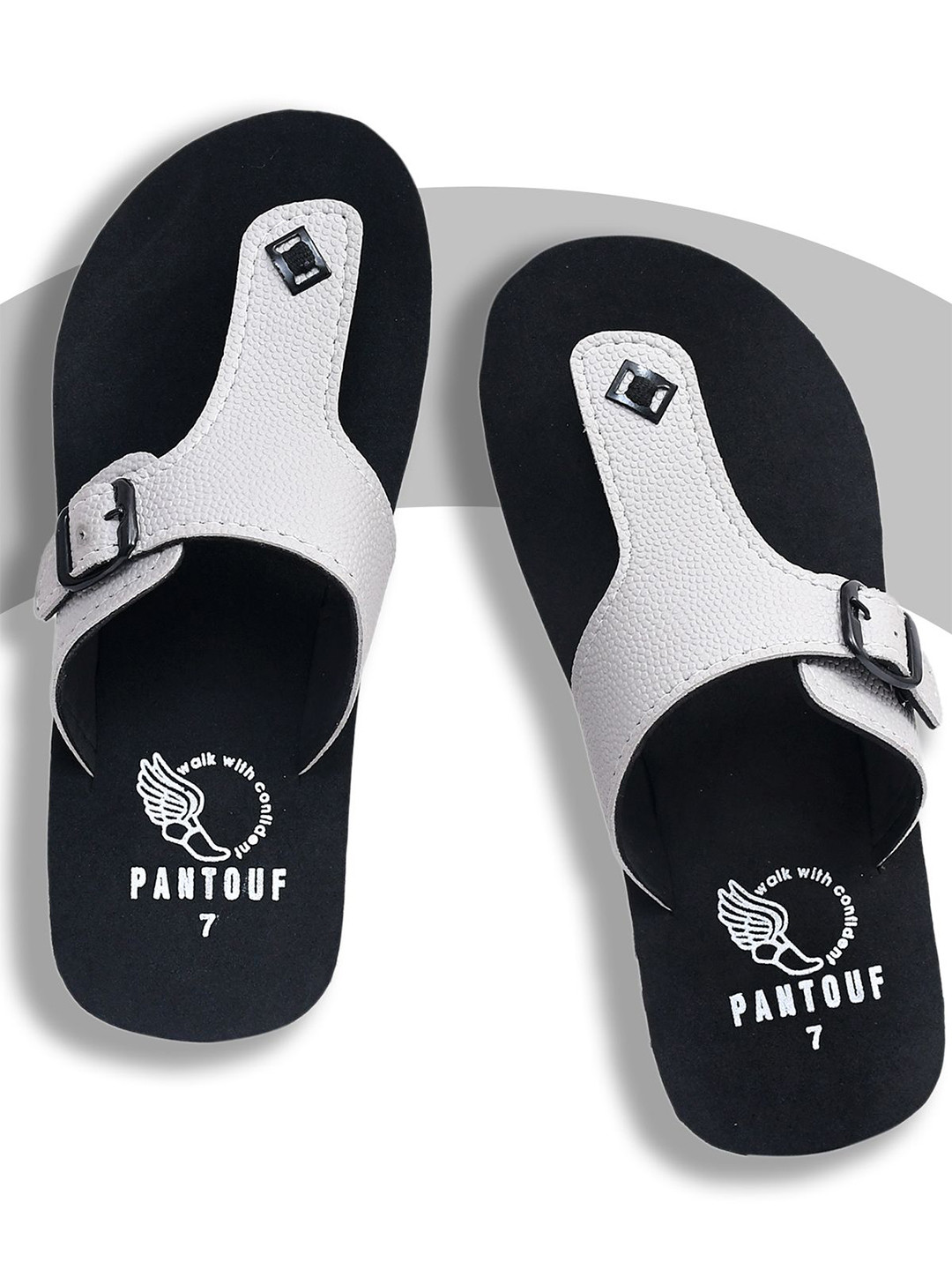 PANTOUF Men Rubber Thong Flip-Flops