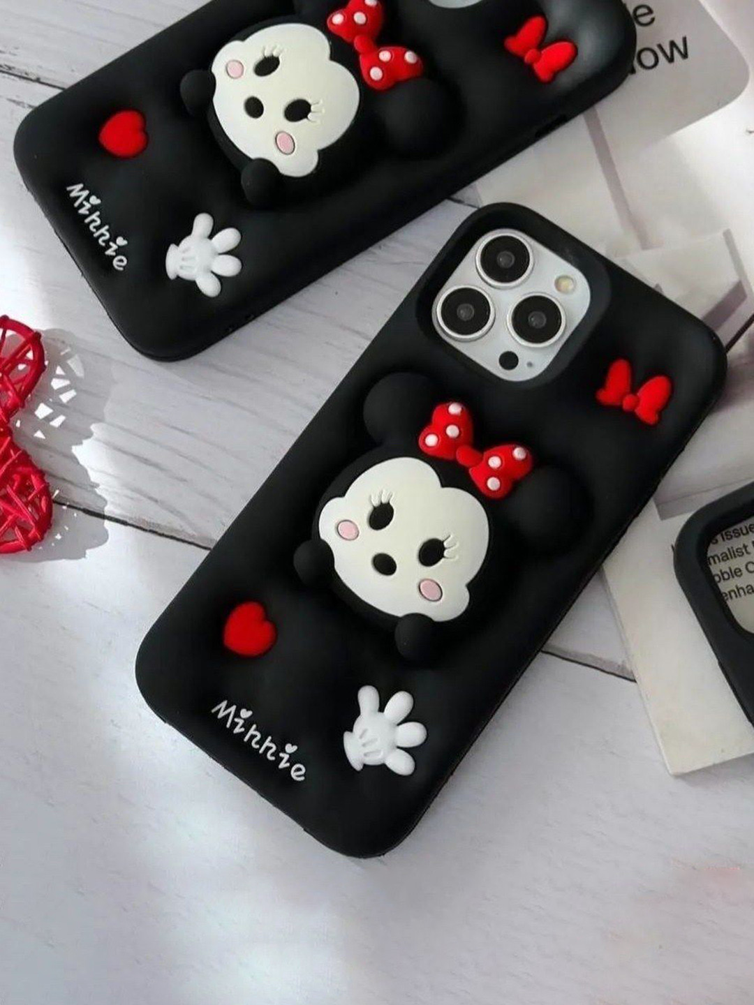 CASE CREATION iPhone 14 Pro Max Minnie 3D Cartoon Bumper Case