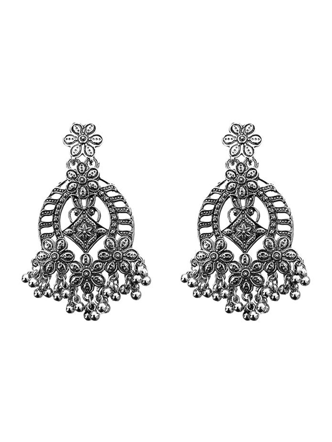 FURE Antique Rhodium Drop Earrings