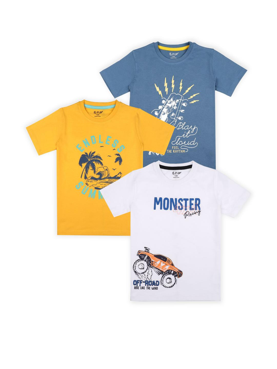 J&JP Boys 3 Printed T-shirt