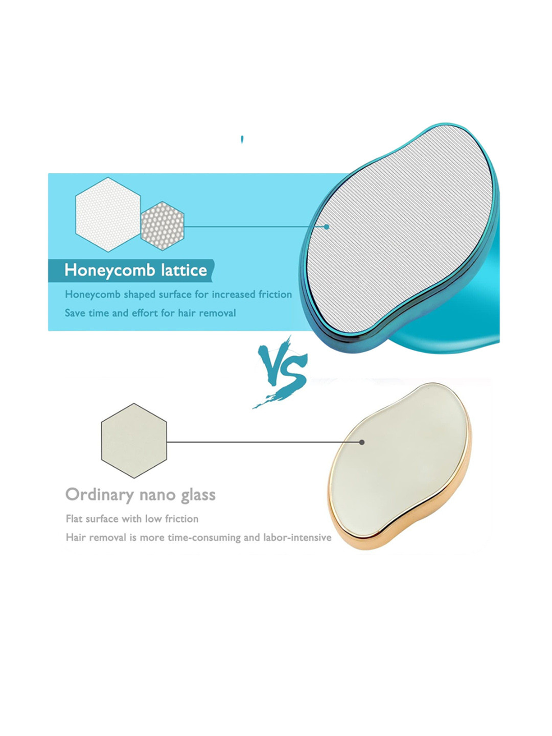 PURRPALAX Set Of 2 Crystal Hair Remover For Painless