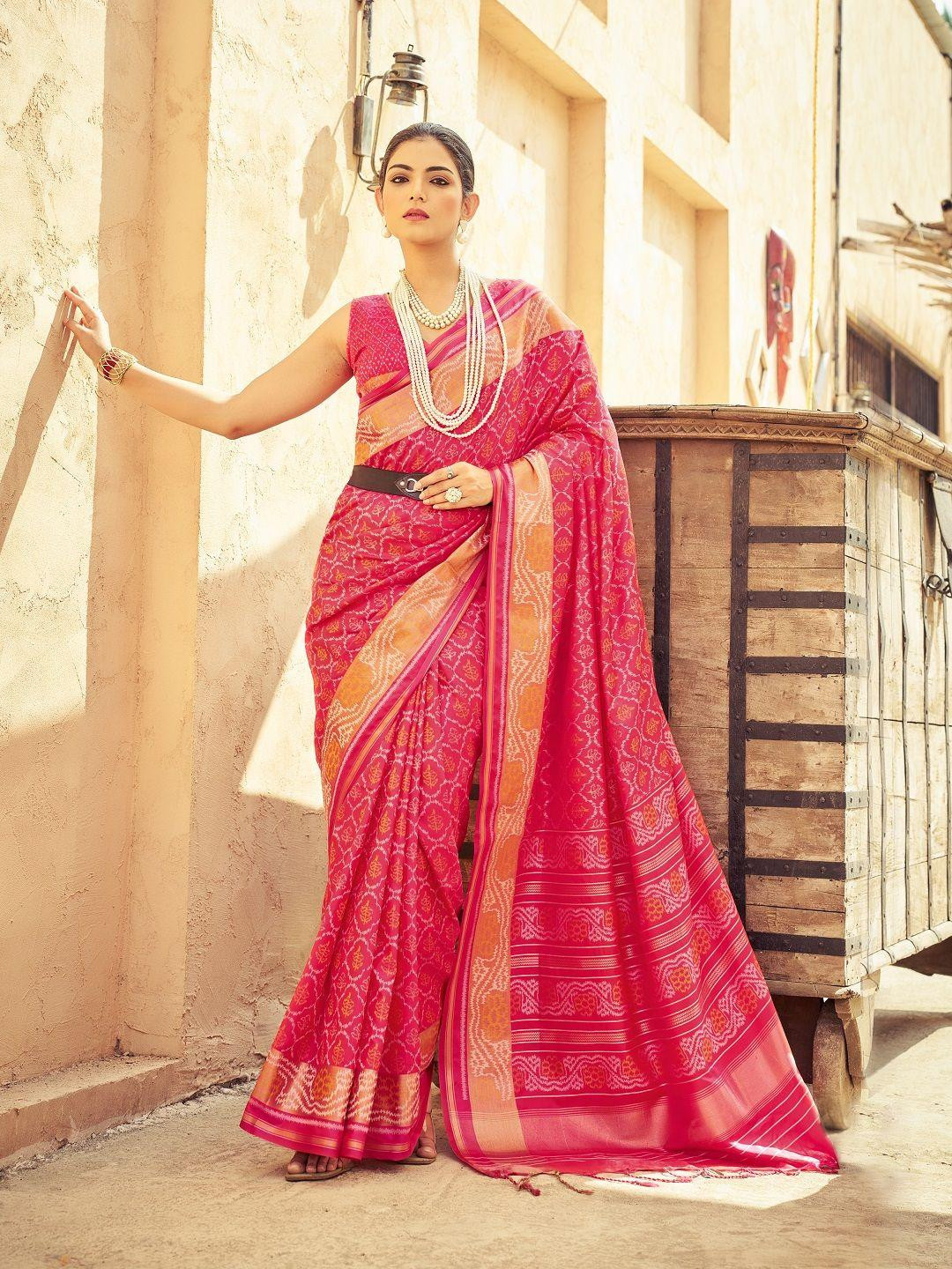 KALINI Pink Kanjeevaram Sarees