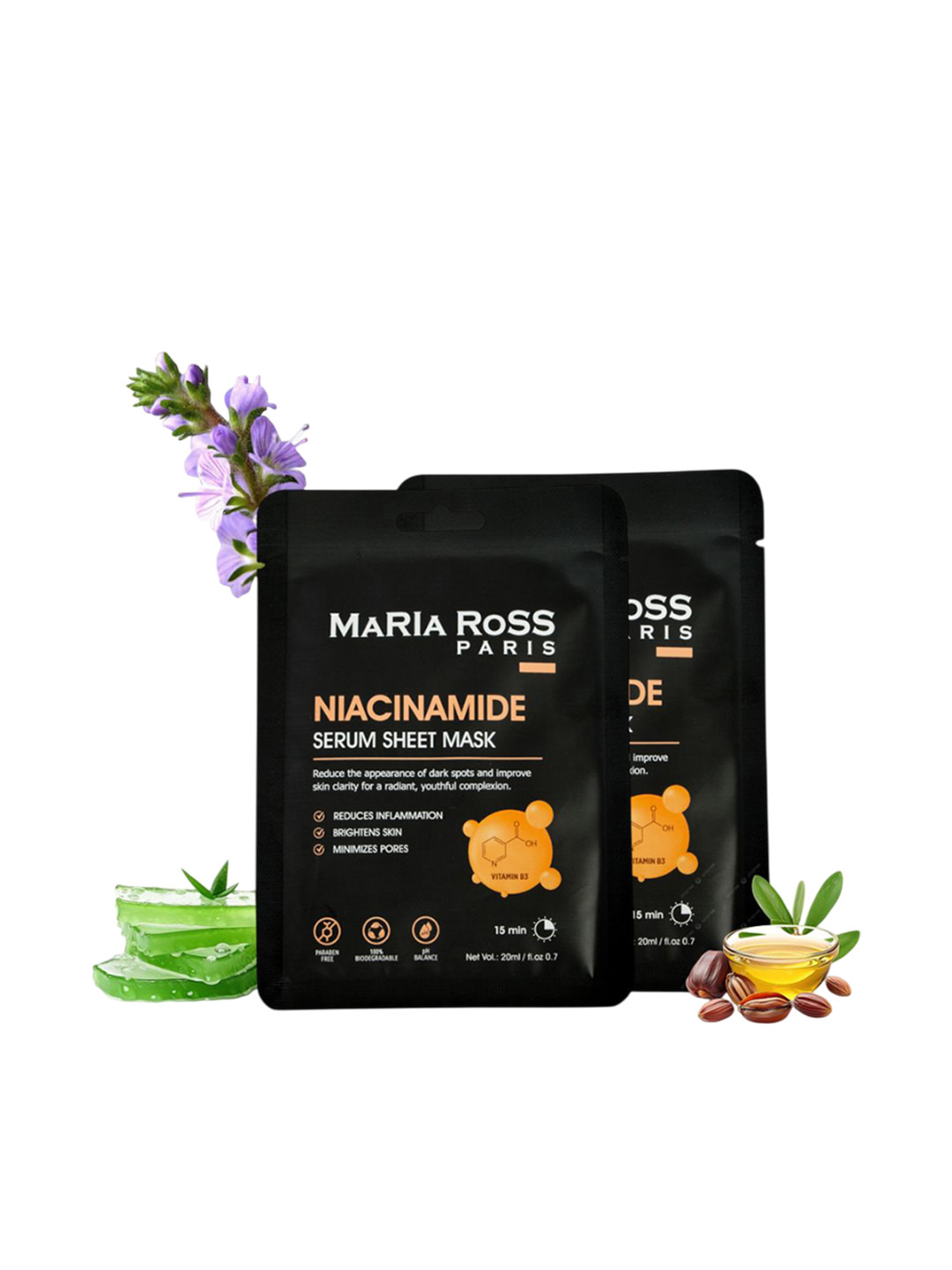 MARIA ROSS PARIS Niacinamide Serum Sheet Mask- 20 ml