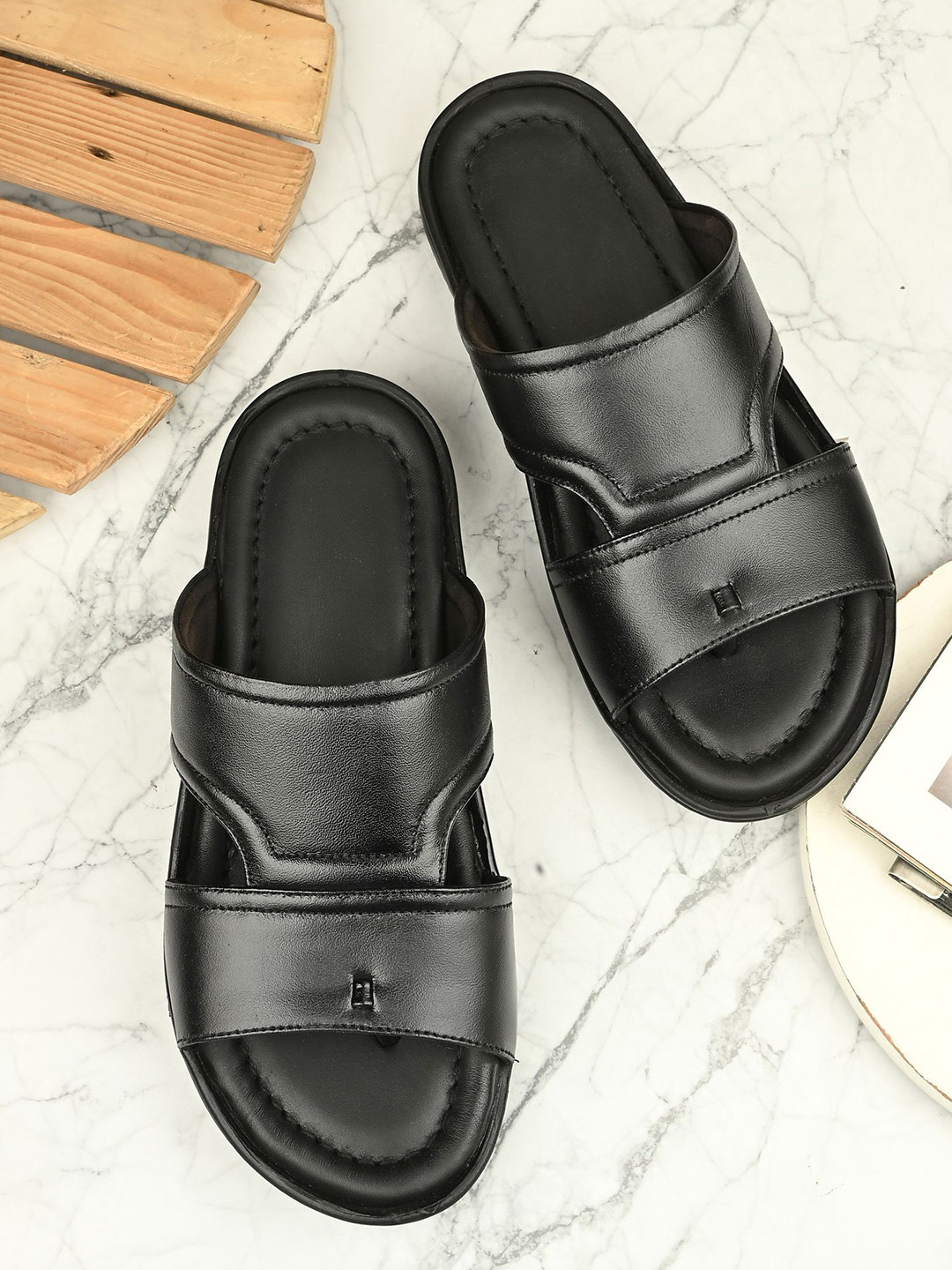 Butello Men Leather Slip-On Sandals