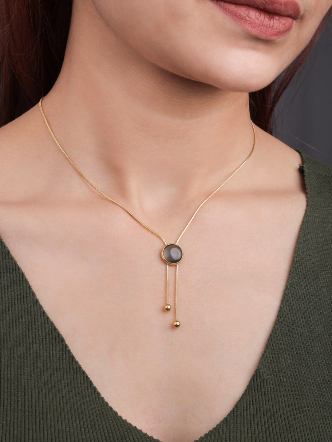 JKL Jewelry Women Gold-Plated Necklace