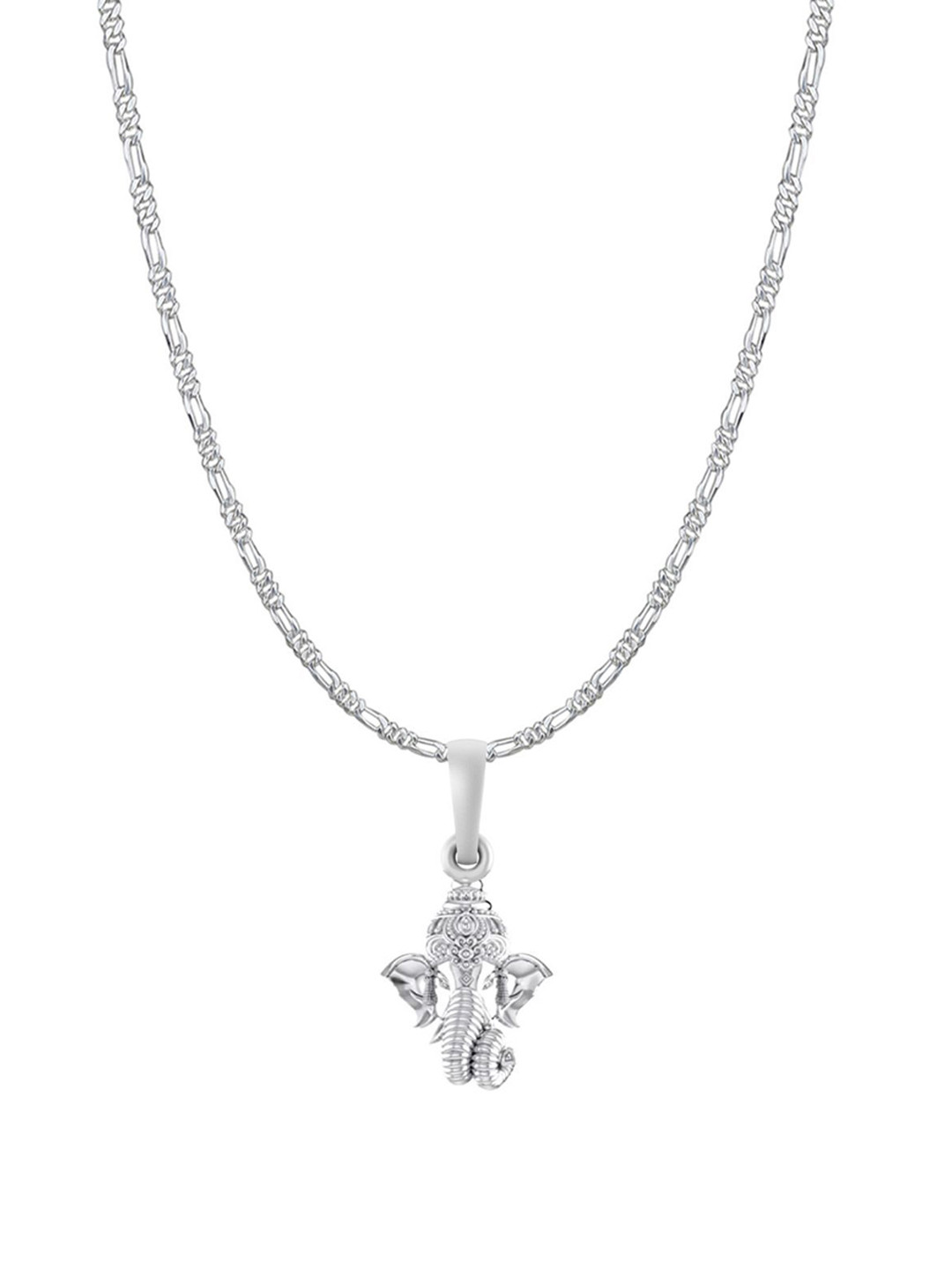 AKSHAT SAPPHIRE Men Ganesh Pendants with Figaro Chain