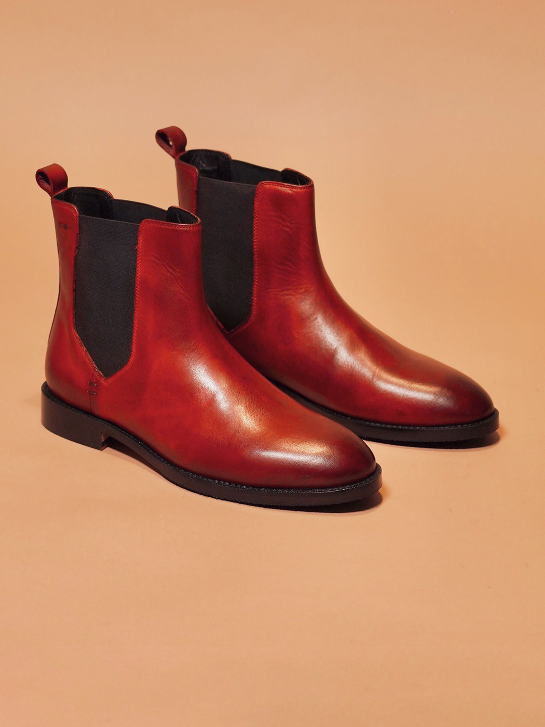 dmodot Sprazzo Bordo Block-Heeled Chelsea Boots