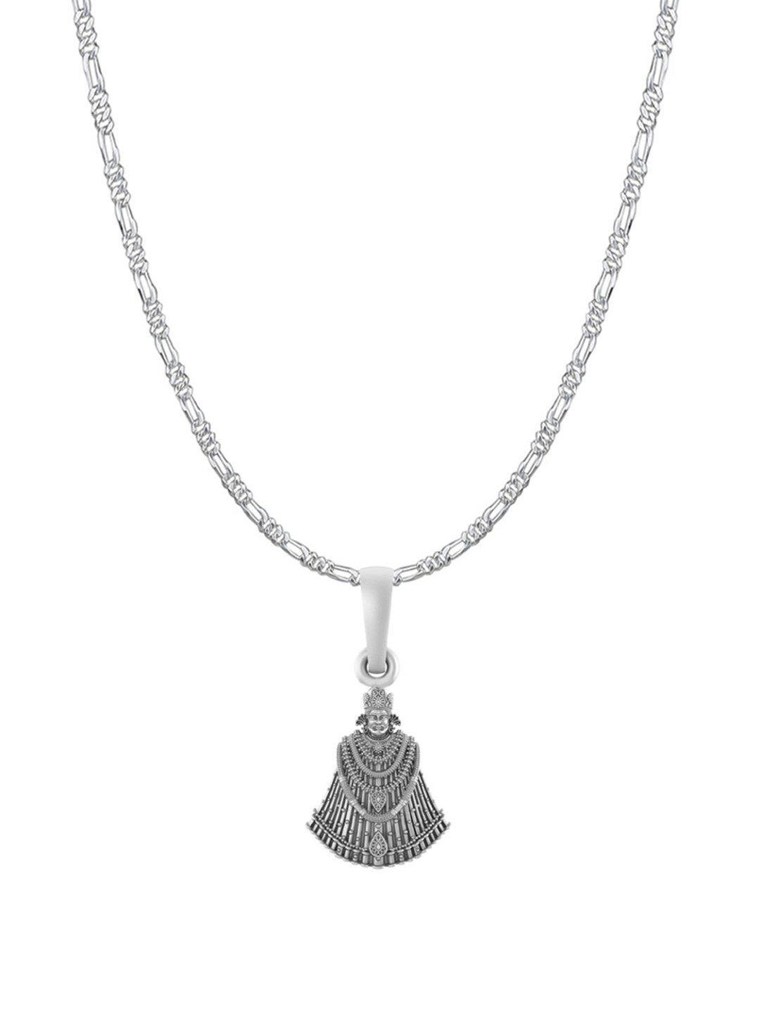 AKSHAT SAPPHIRE Men Khatu Shyam Pendants with Figaro Chain