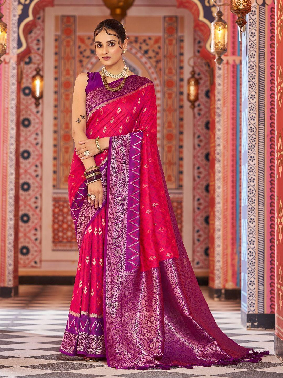 KALINI Pink Banarasi Sarees